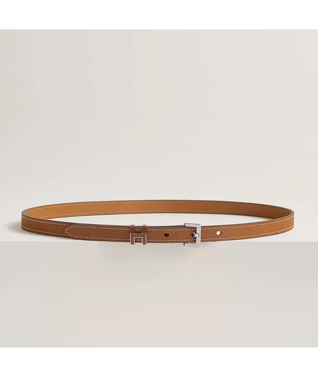 HERMES Коричневый кожаный ремень, фото 9