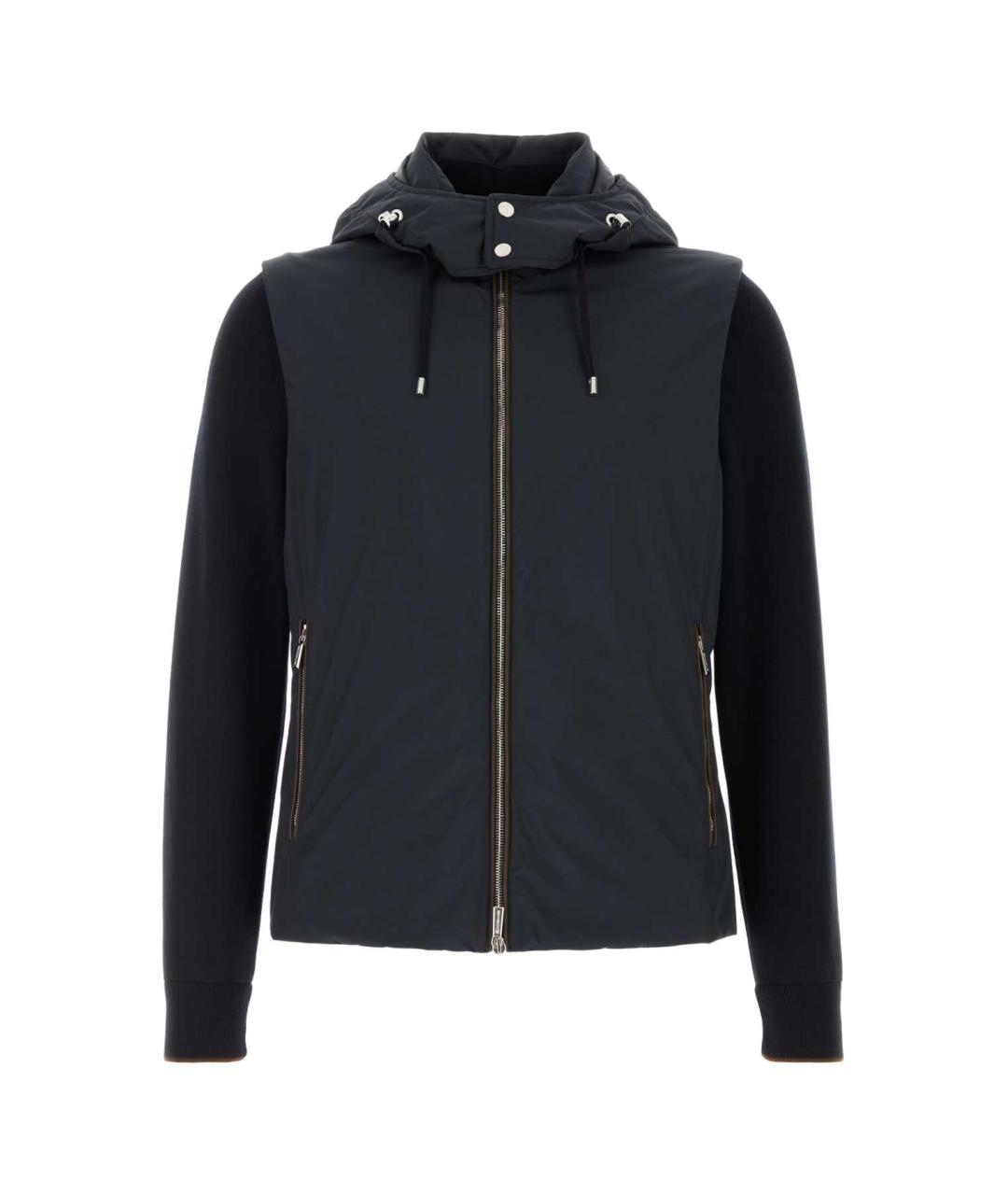 MOORER Темно-синяя полиэстеровая куртка, фото 1