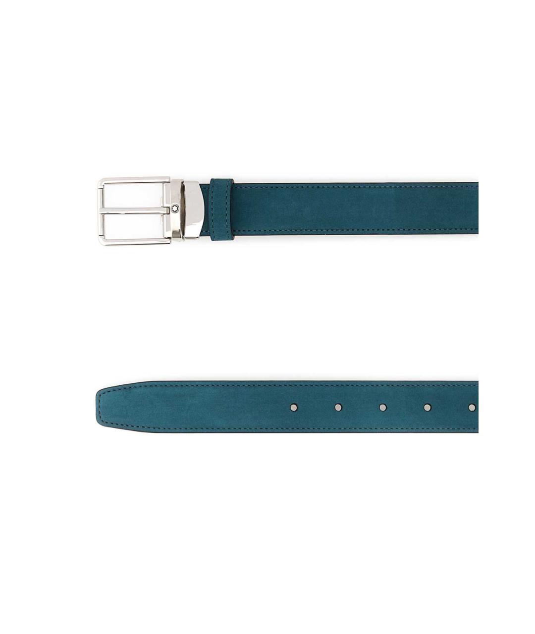 MONTBLANC Синий кожаный ремень, фото 2