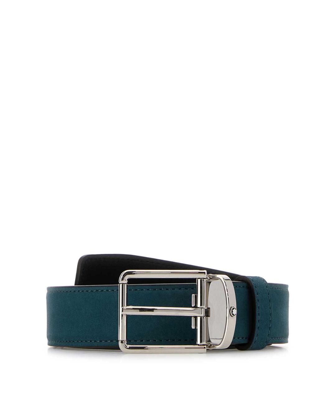MONTBLANC Синий кожаный ремень, фото 1
