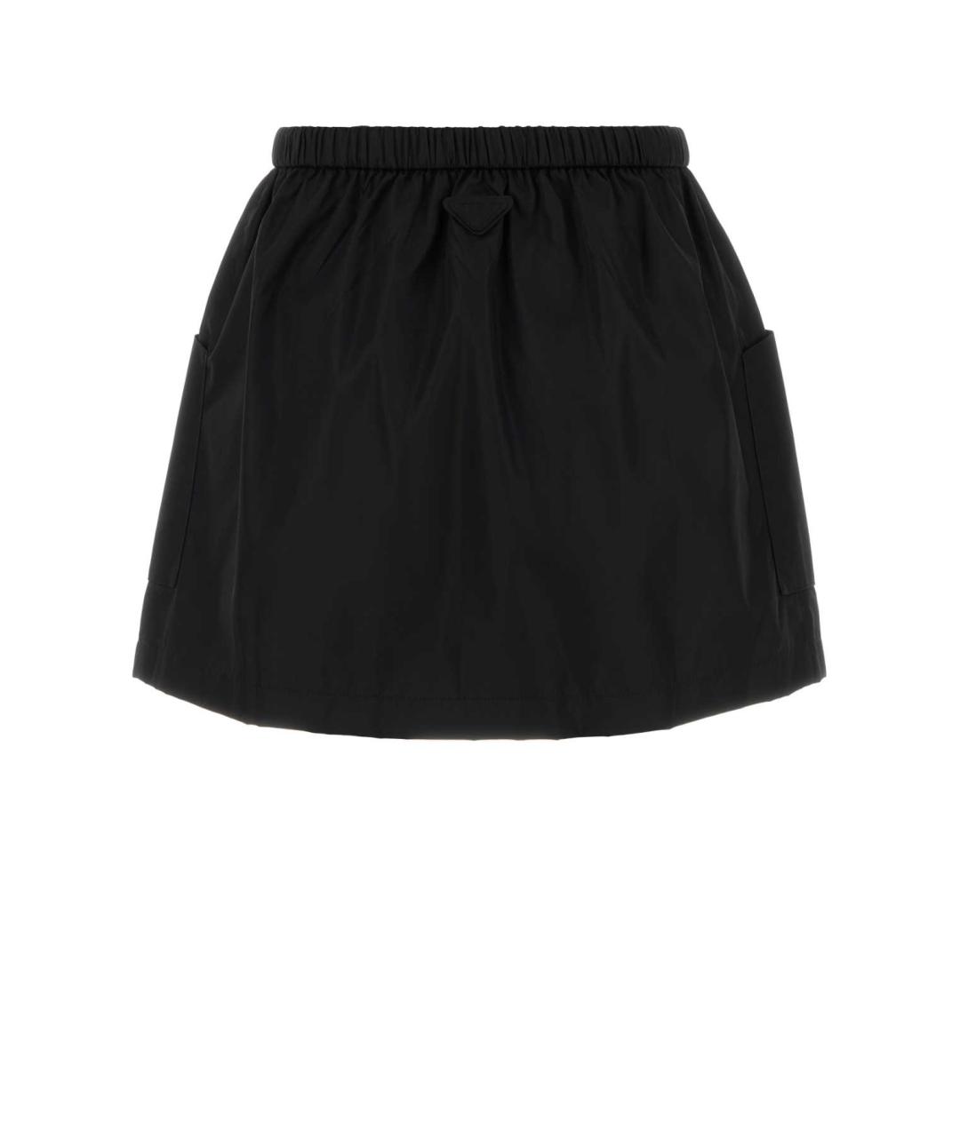 PRADA Черная полиамидовая юбка мини, фото 2
