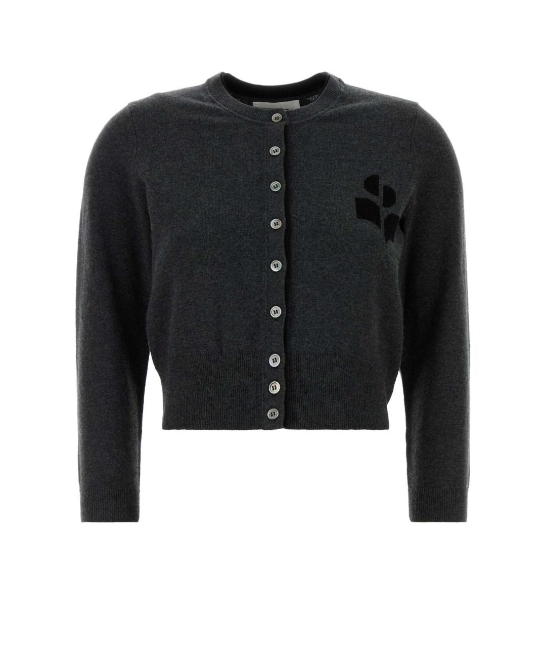 ISABEL MARANT Антрацитовый хлопковый кардиган, фото 1