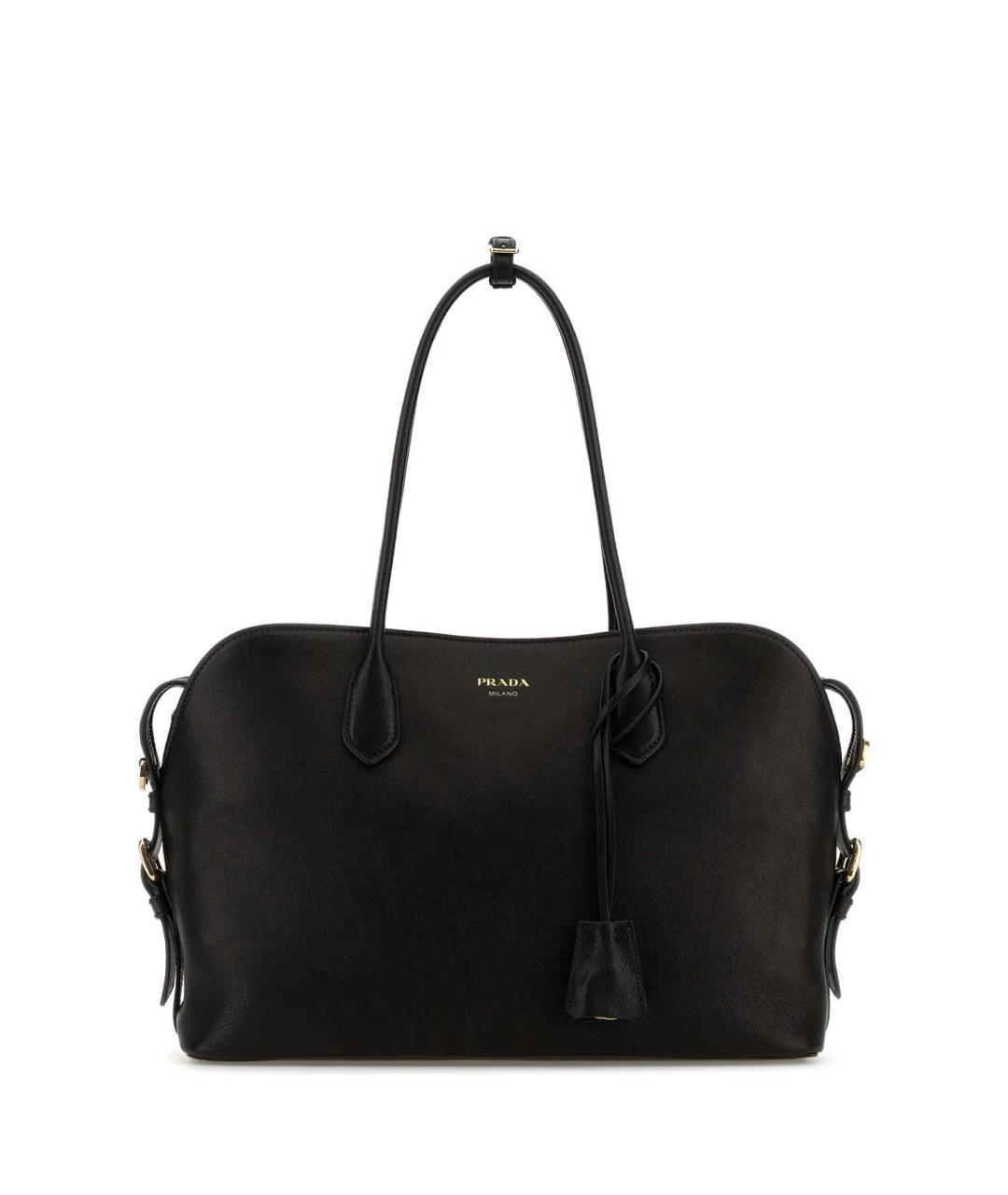 PRADA Черная кожаная сумка тоут, фото 1