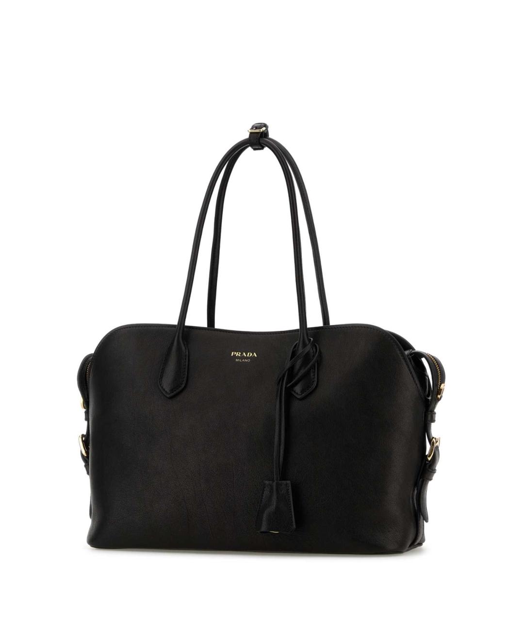 PRADA Черная кожаная сумка тоут, фото 2