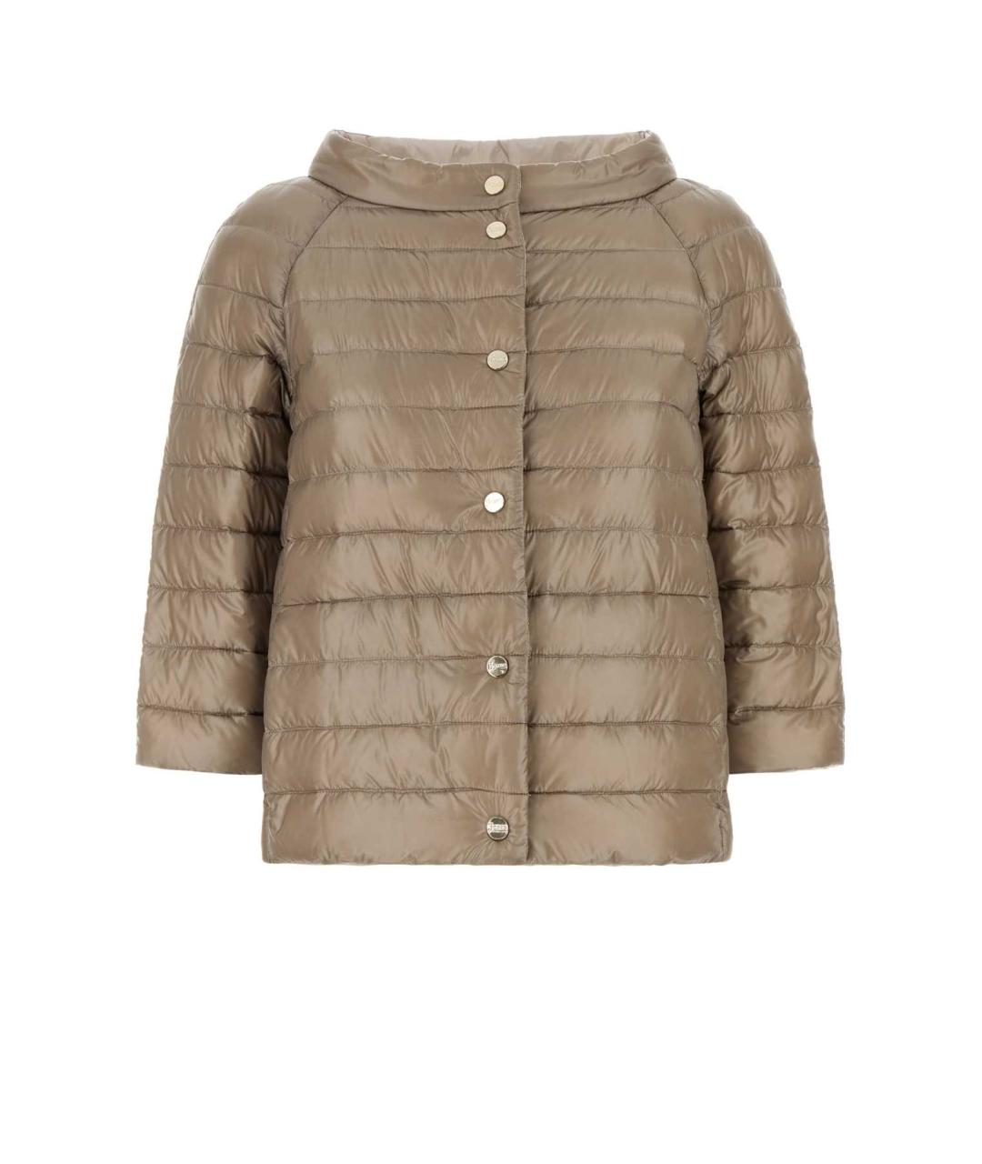 HERNO Бежевый полиамидовый пуховик, фото 1