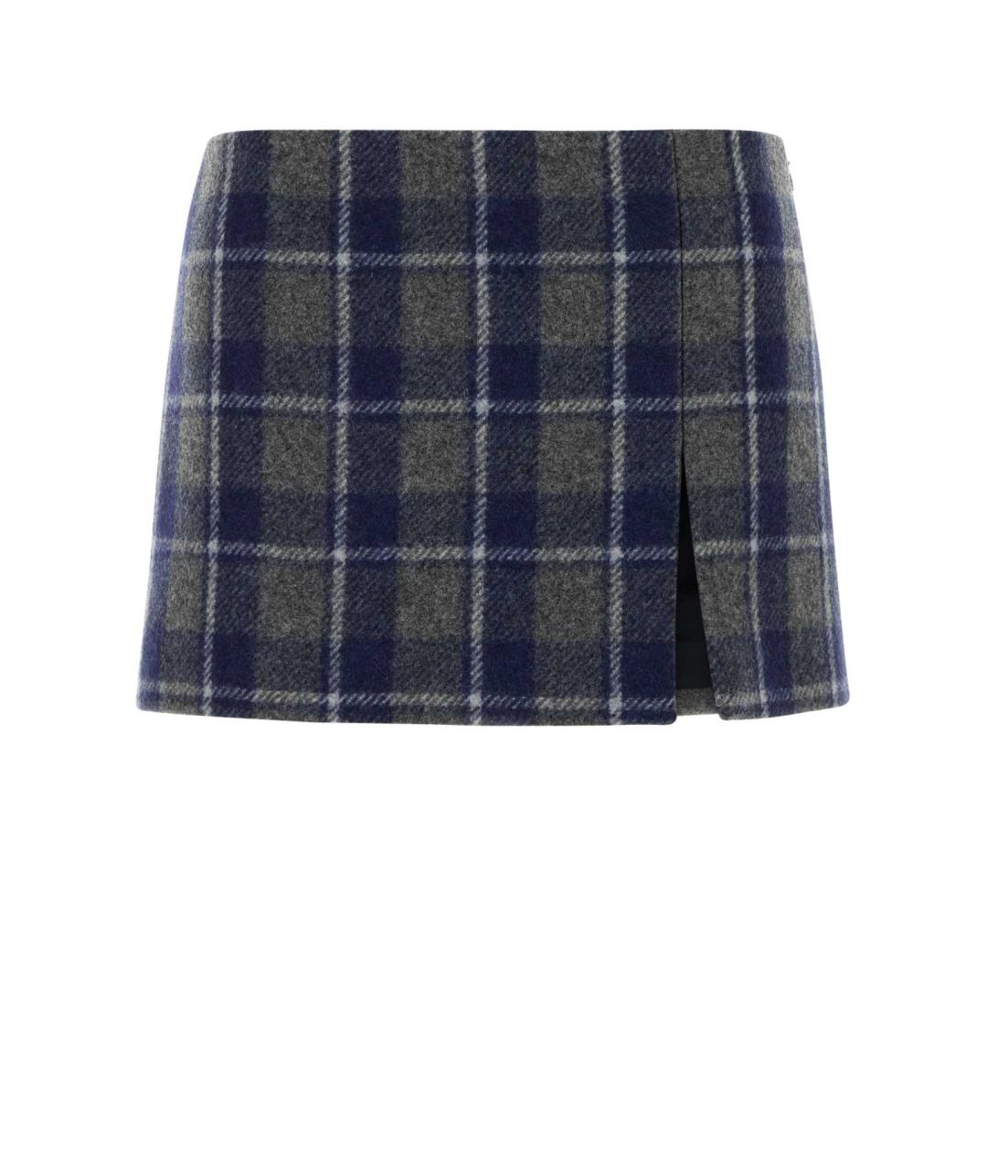 MIU MIU Мульти шерстяная юбка мини, фото 1