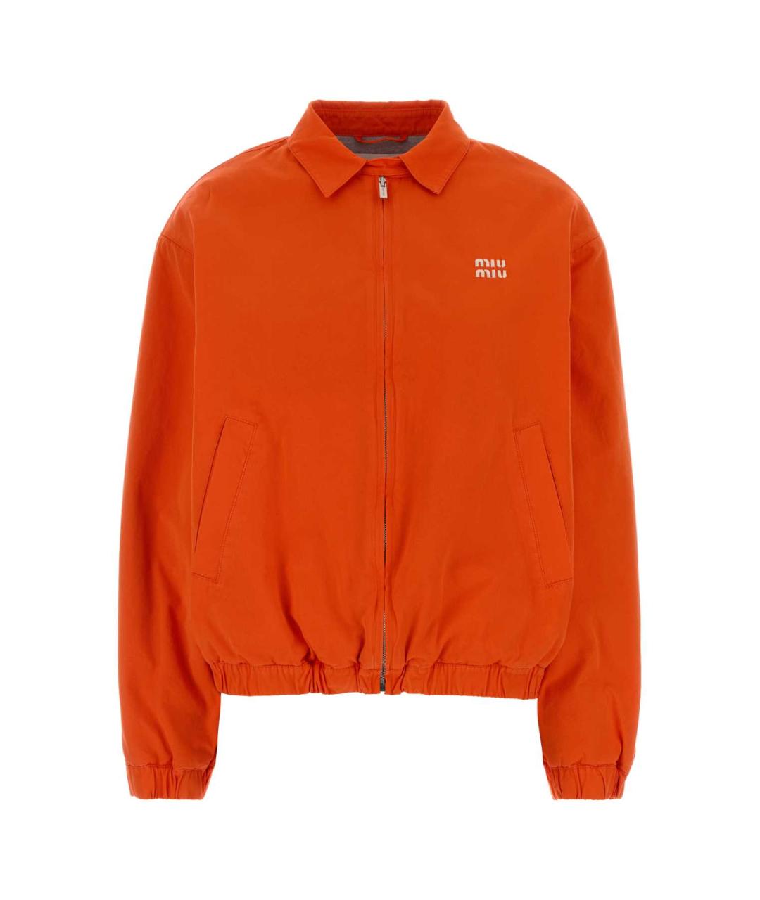 MIU MIU Оранжевая хлопковая куртка, фото 1