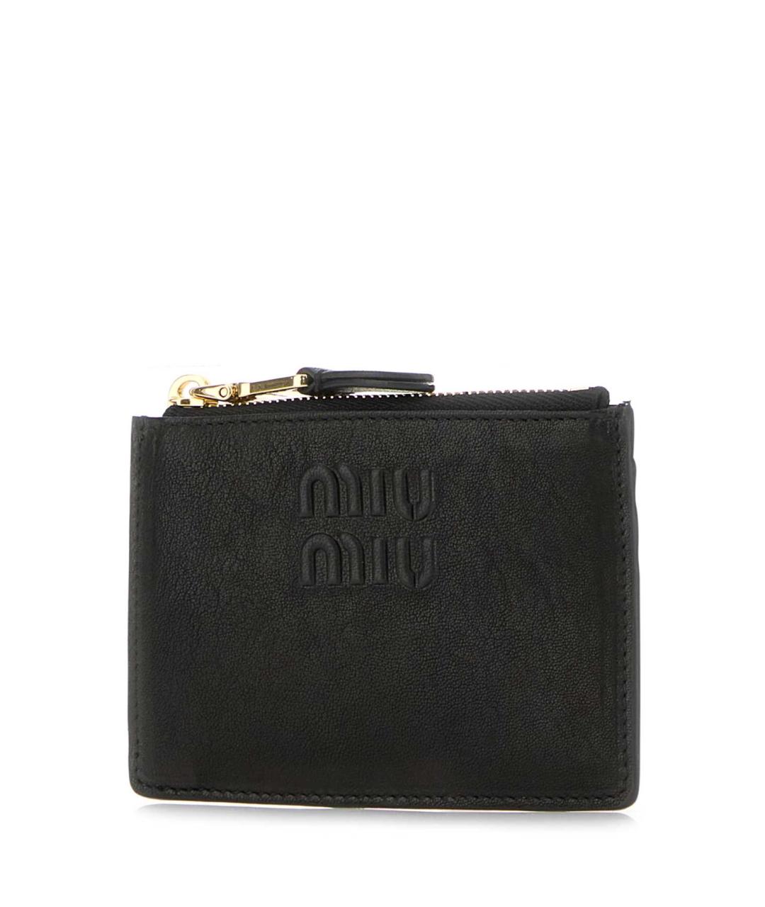MIU MIU Черный кожаный кошелек, фото 2
