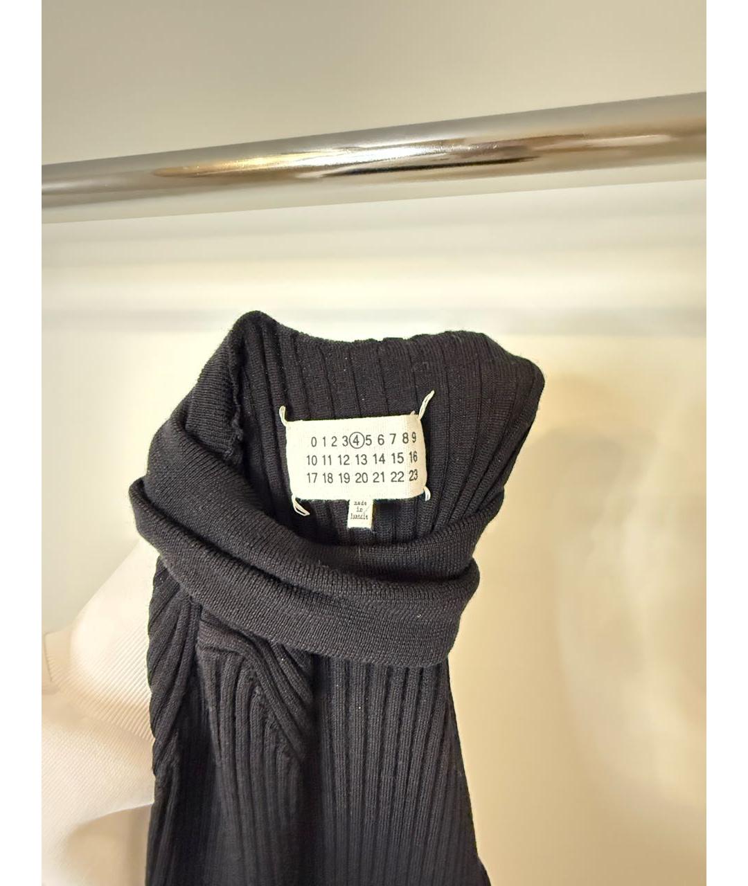 MAISON MARGIELA Черная вискозная водолазка, фото 3