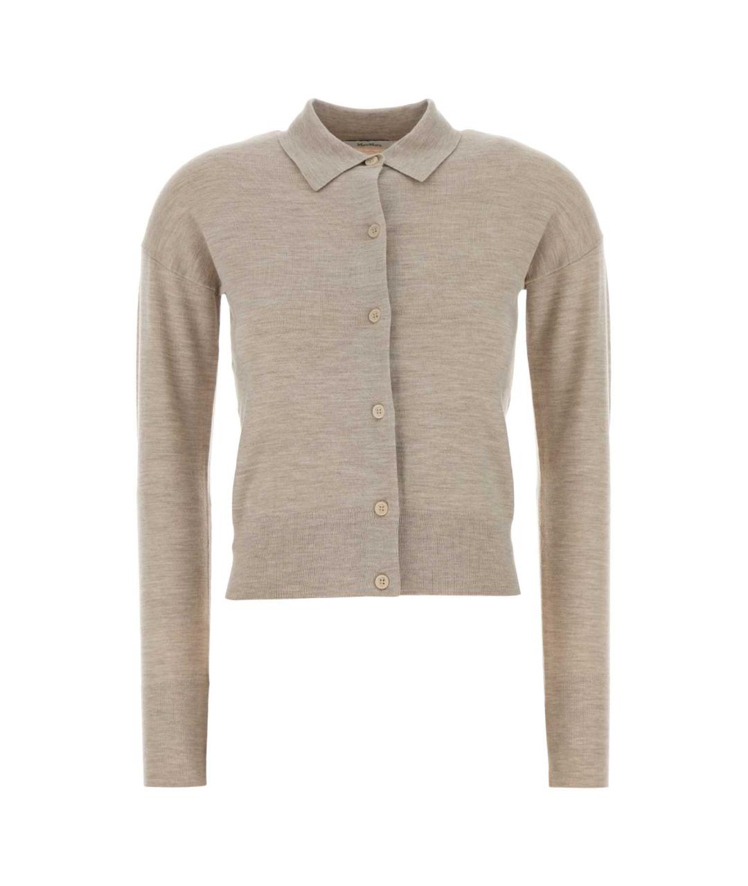 MAX MARA Бежевый шерстяной кардиган, фото 1