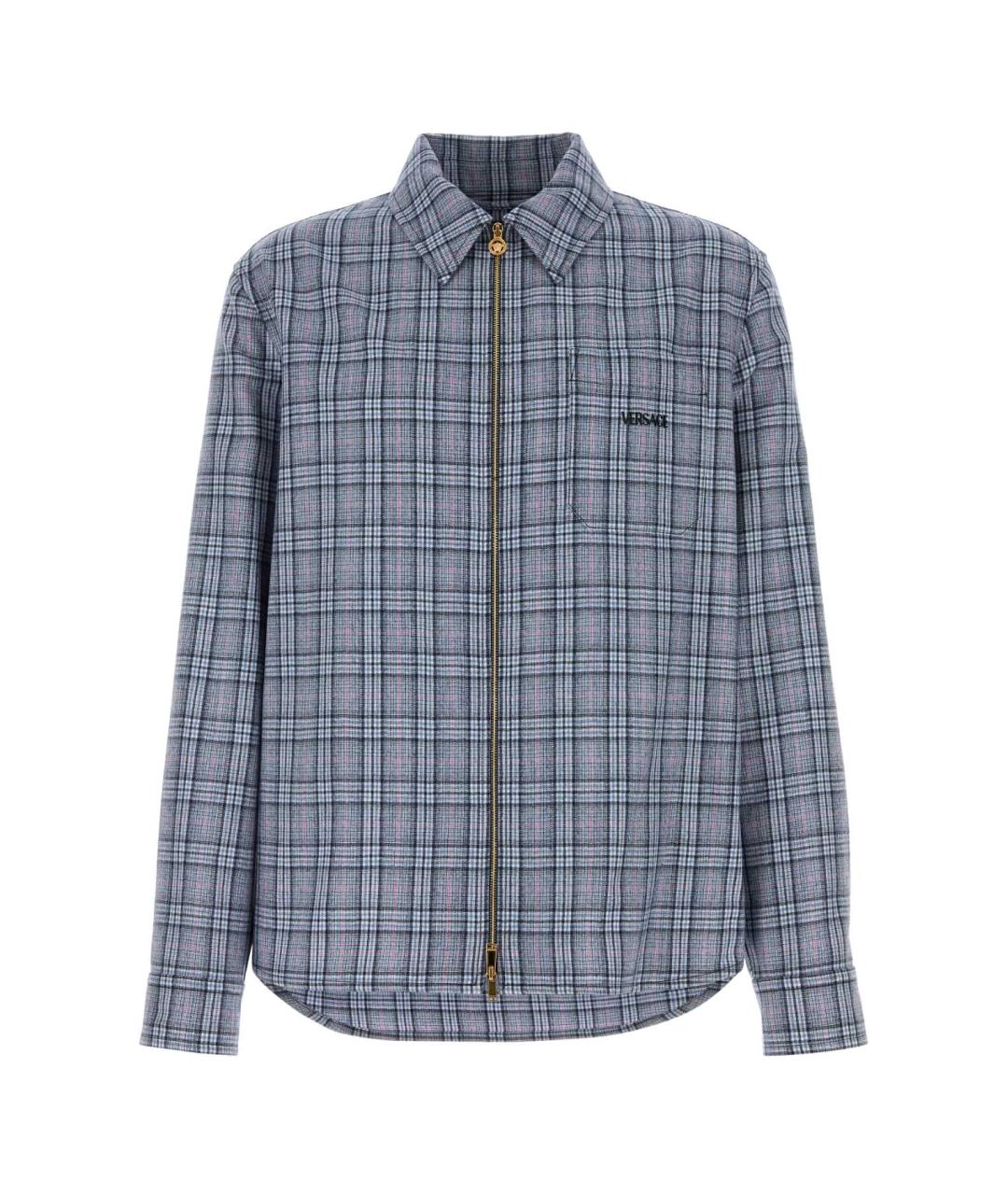 VERSACE Мульти шерстяная кэжуал рубашка, фото 1