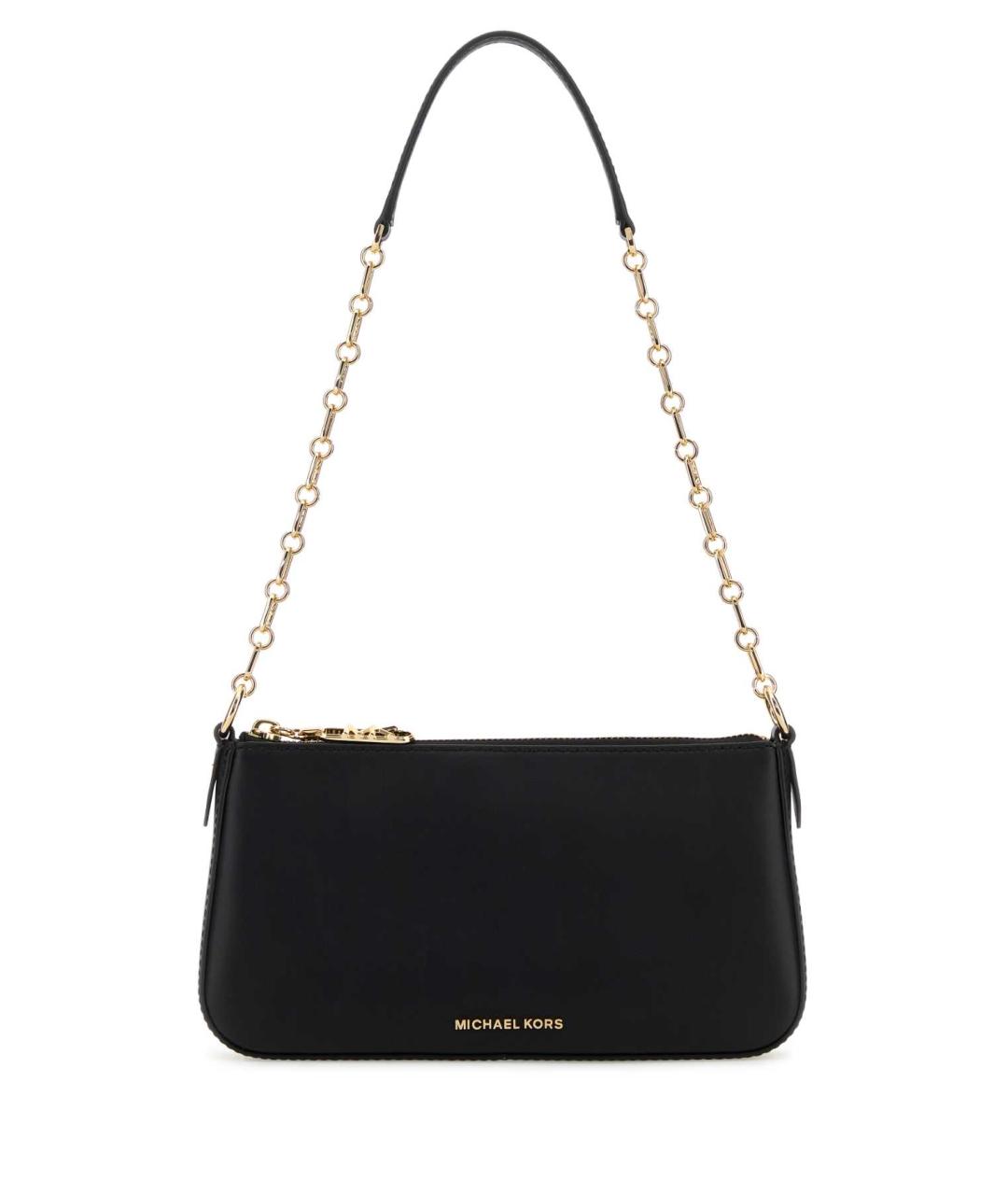 MICHAEL KORS Черная кожаная сумка через плечо, фото 1