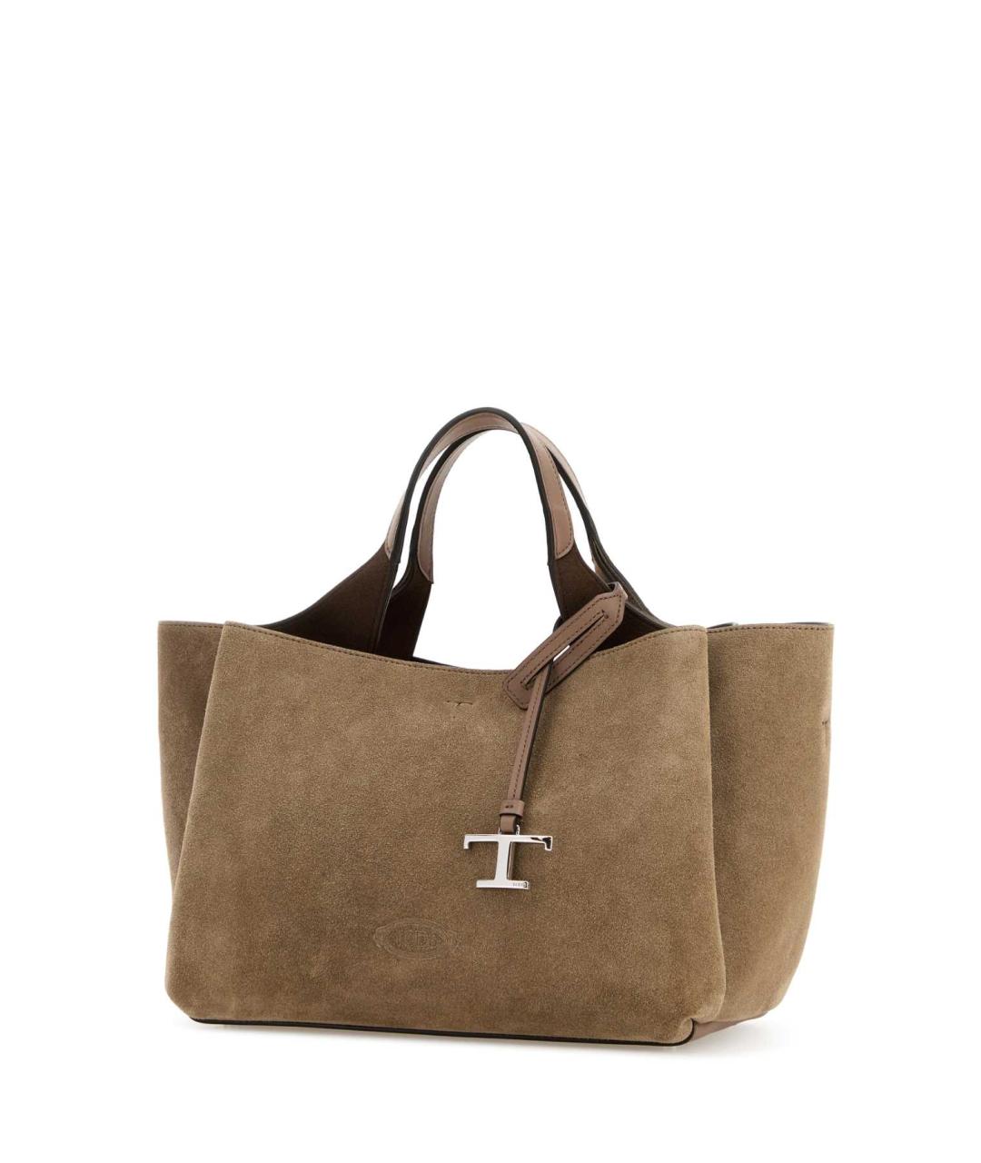 TOD'S Серая замшевая сумка тоут, фото 2