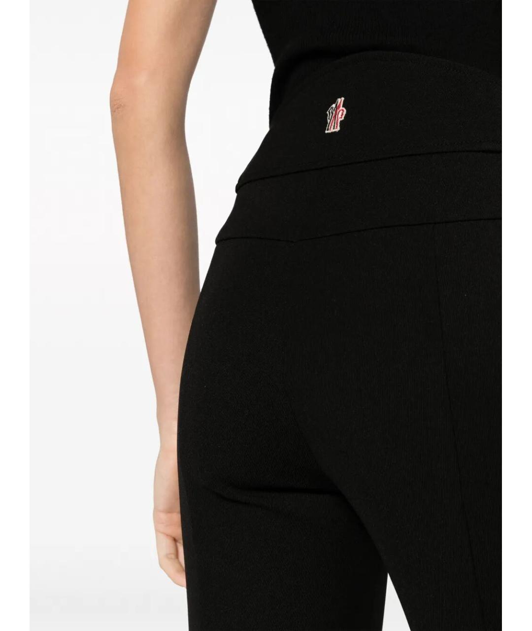MONCLER GRENOBLE Черные полиамидовые брюки узкие, фото 4