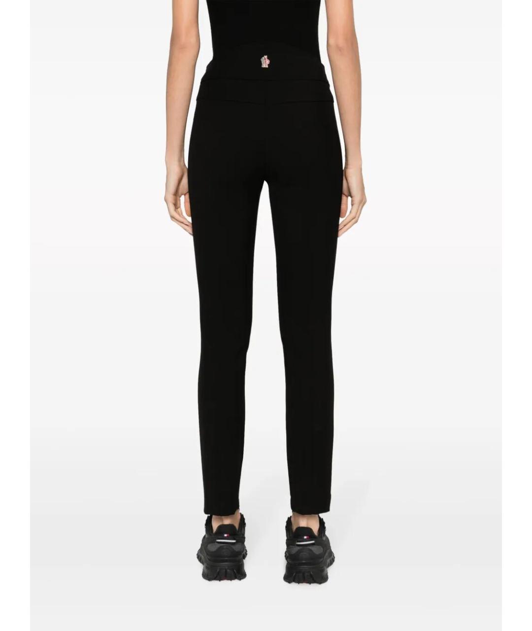 MONCLER GRENOBLE Черные полиамидовые брюки узкие, фото 3