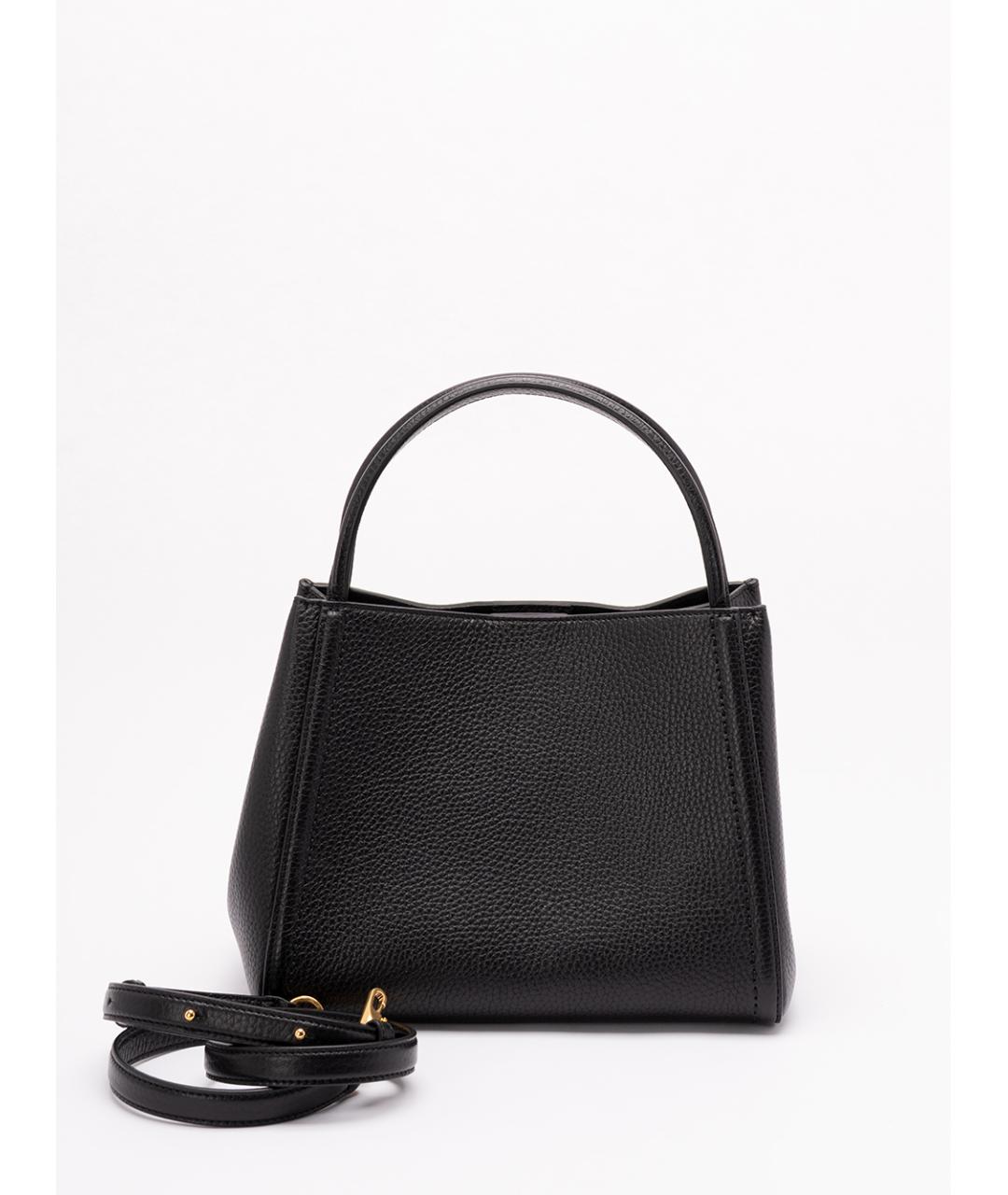 VALENTINO Черная кожаная сумка тоут, фото 2