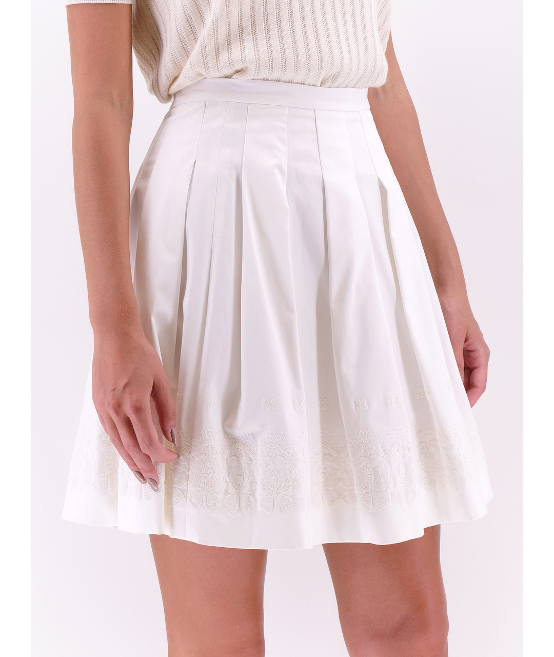 CHRISTIAN DIOR PRE-OWNED Белая хлопковая юбка мини, фото 2