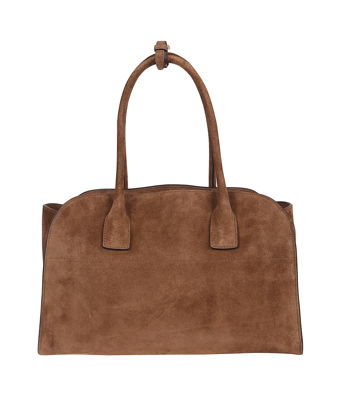 PRADA Коричневая замшевая сумка тоут, фото 2