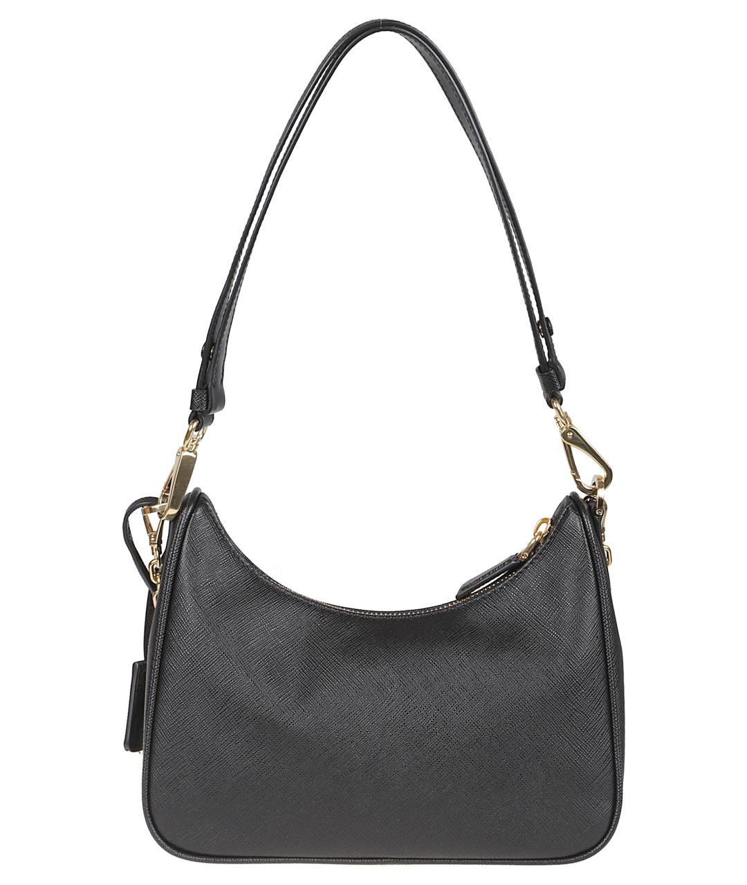 PRADA Черная кожаная сумка через плечо, фото 2