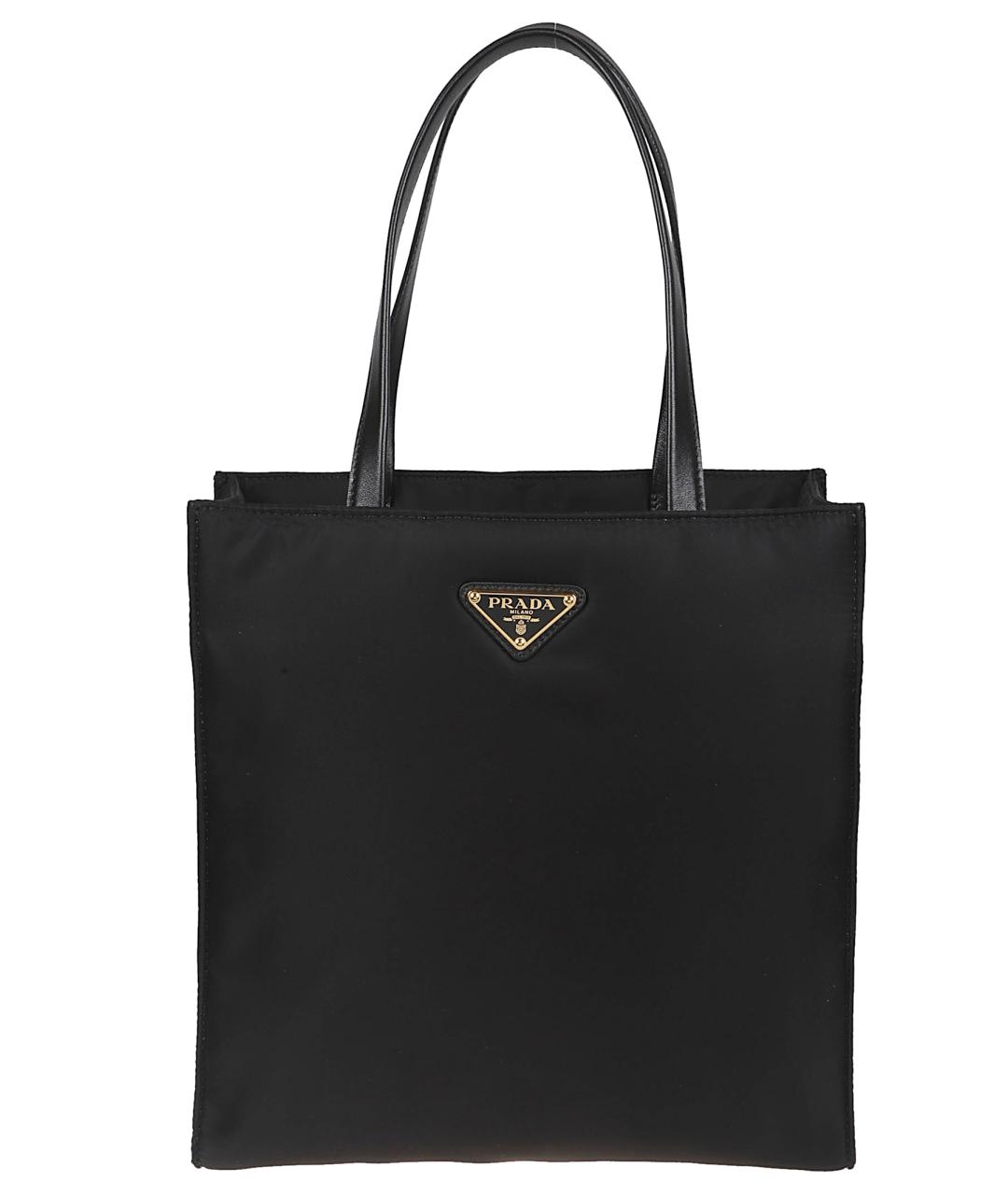 PRADA Черная синтетическая сумка тоут, фото 1