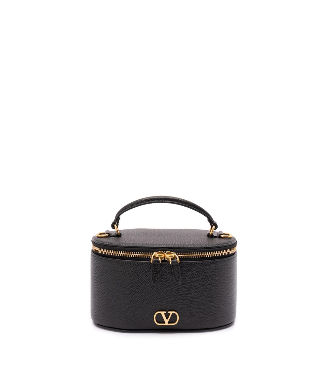 VALENTINO Черная кожаная сумка через плечо, фото 1