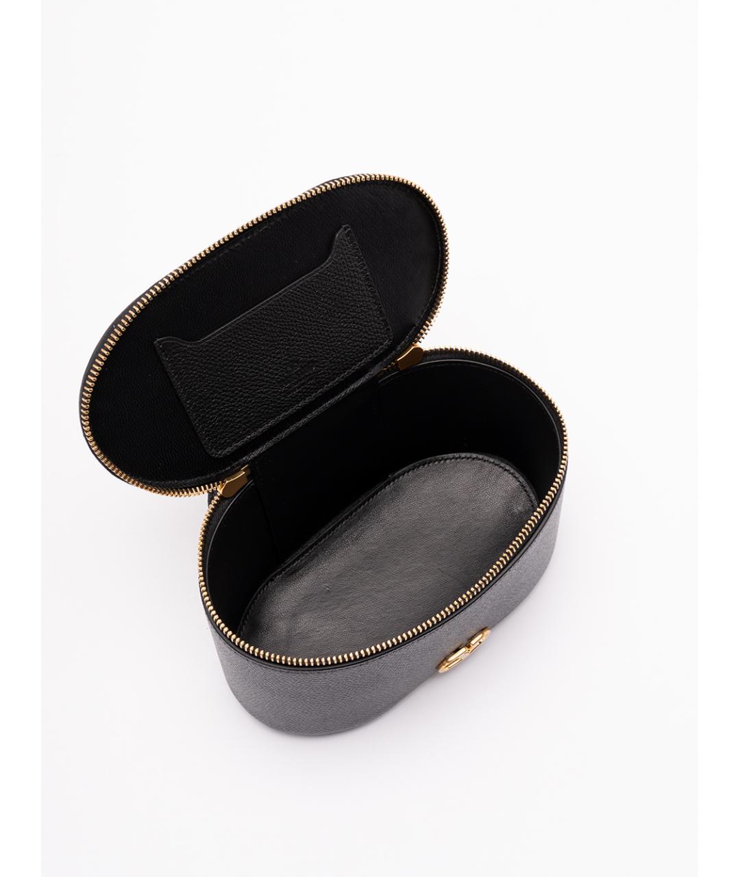 VALENTINO Черная кожаная сумка через плечо, фото 5