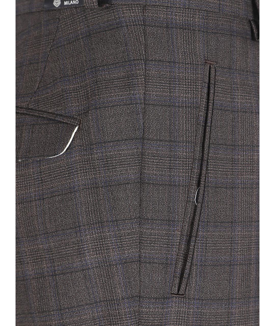 PRADA Мульти шерстяные повседневные брюки, фото 2