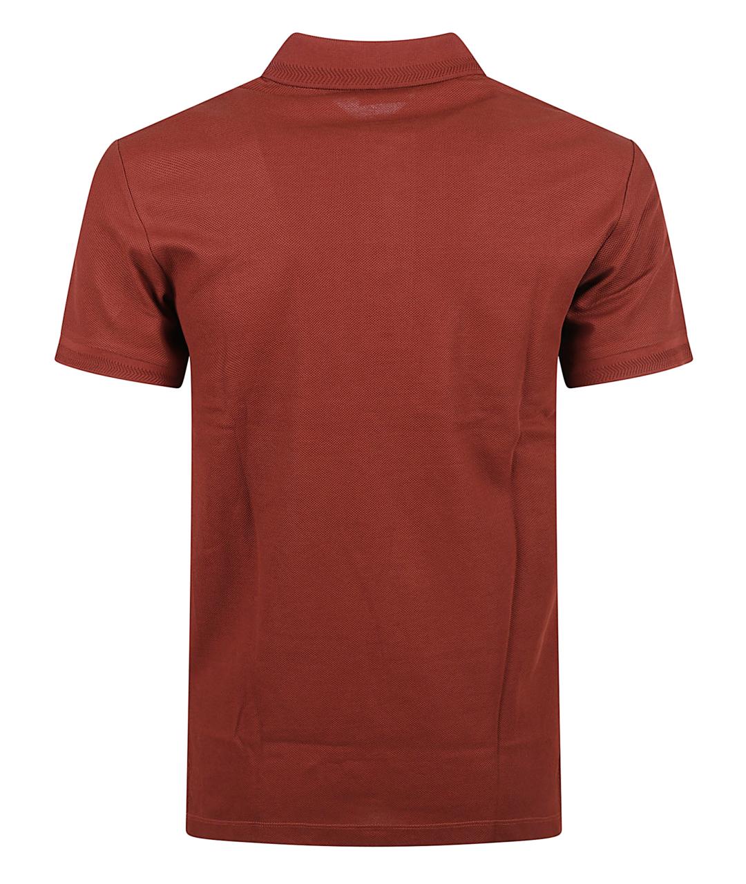 BURBERRY Красное хлопковое поло с коротким рукавом, фото 3