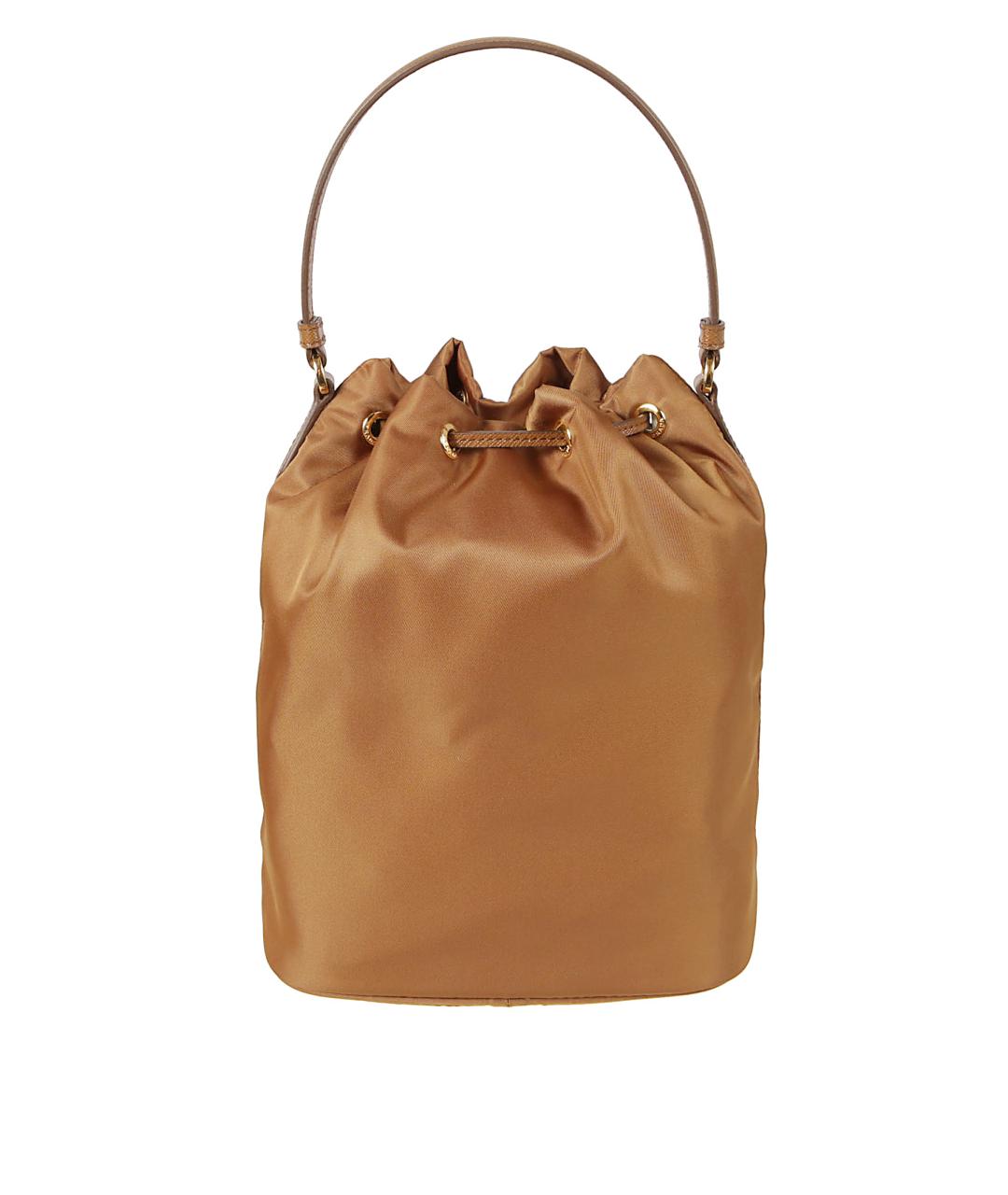 PRADA Коричневая синтетическая сумка через плечо, фото 2