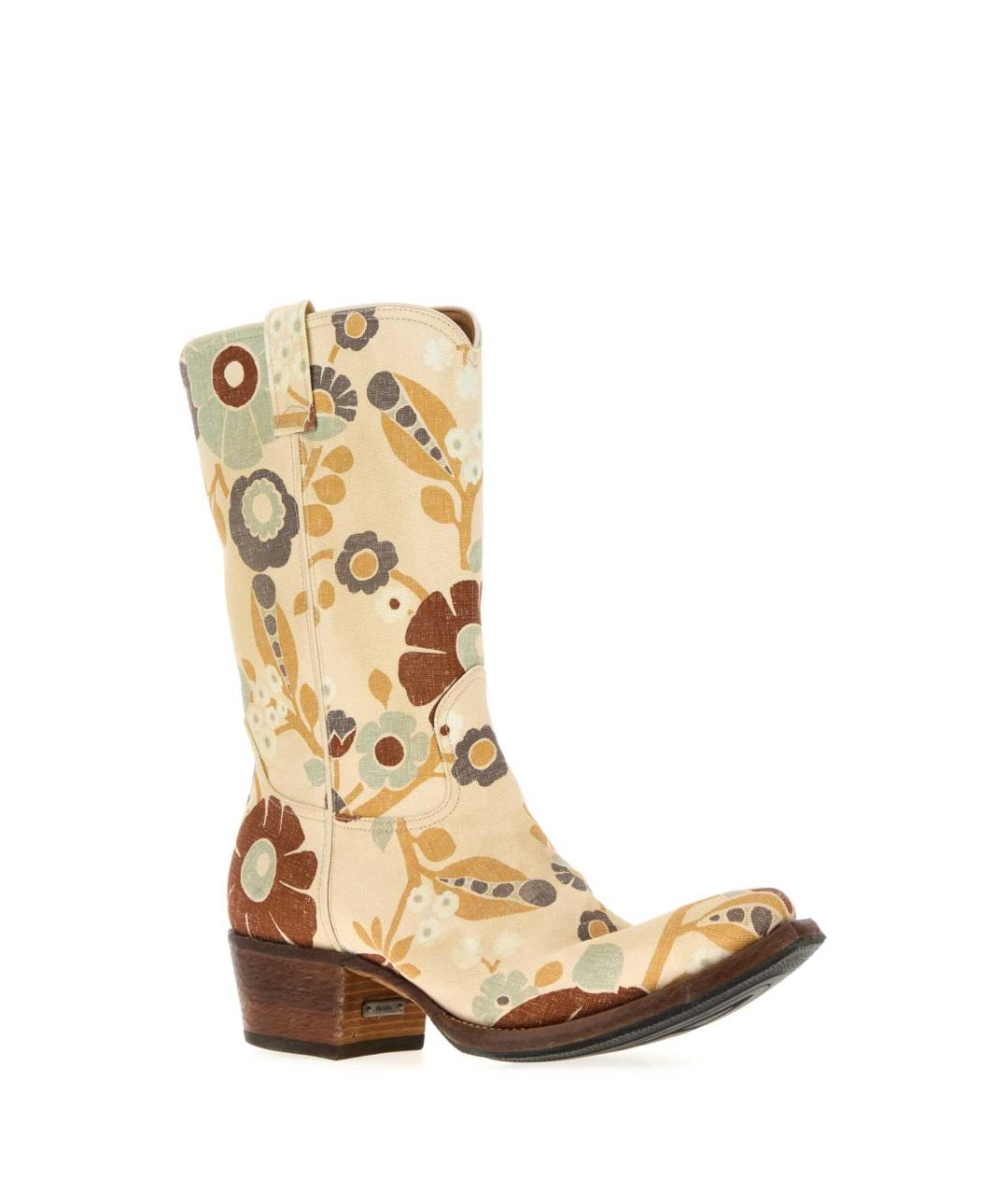 PRADA Мульти текстильные высокие ботинки, фото 2