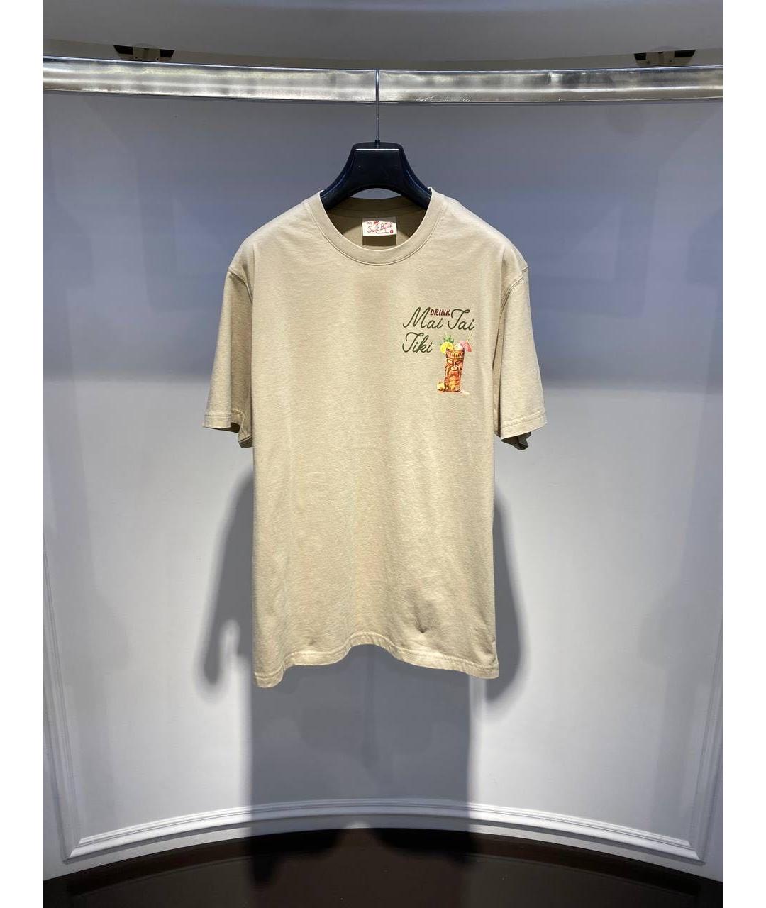 MC2 SAINT BARTH Бежевая хлопковая футболка, фото 3