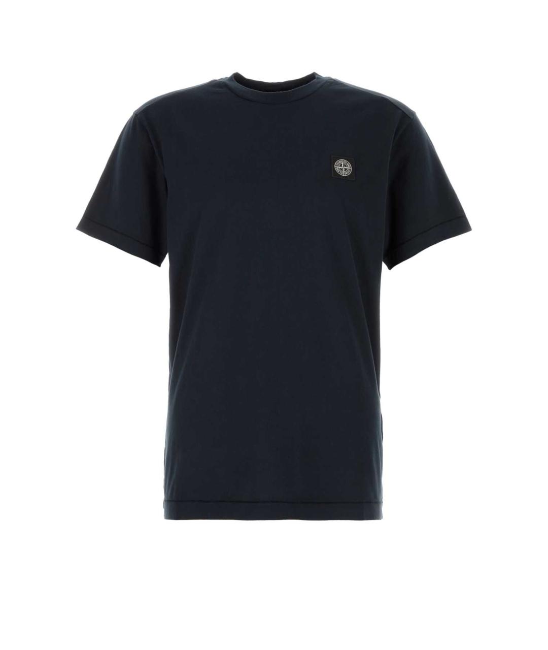 STONE ISLAND Синяя хлопковая футболка, фото 1