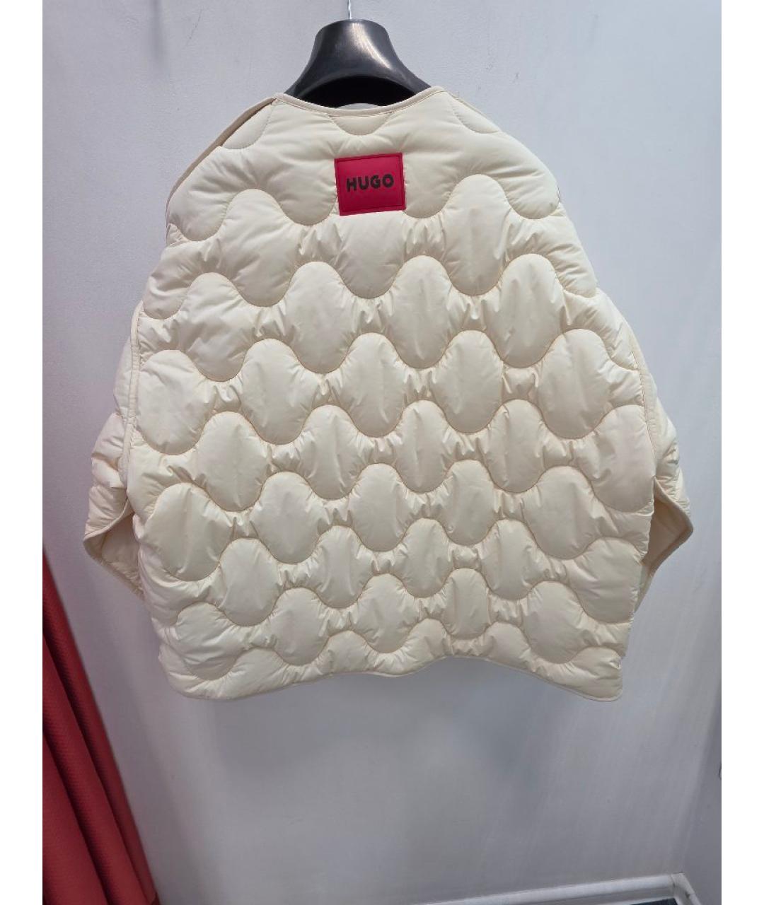 HUGO Бежевая полиэстеровая куртка, фото 3
