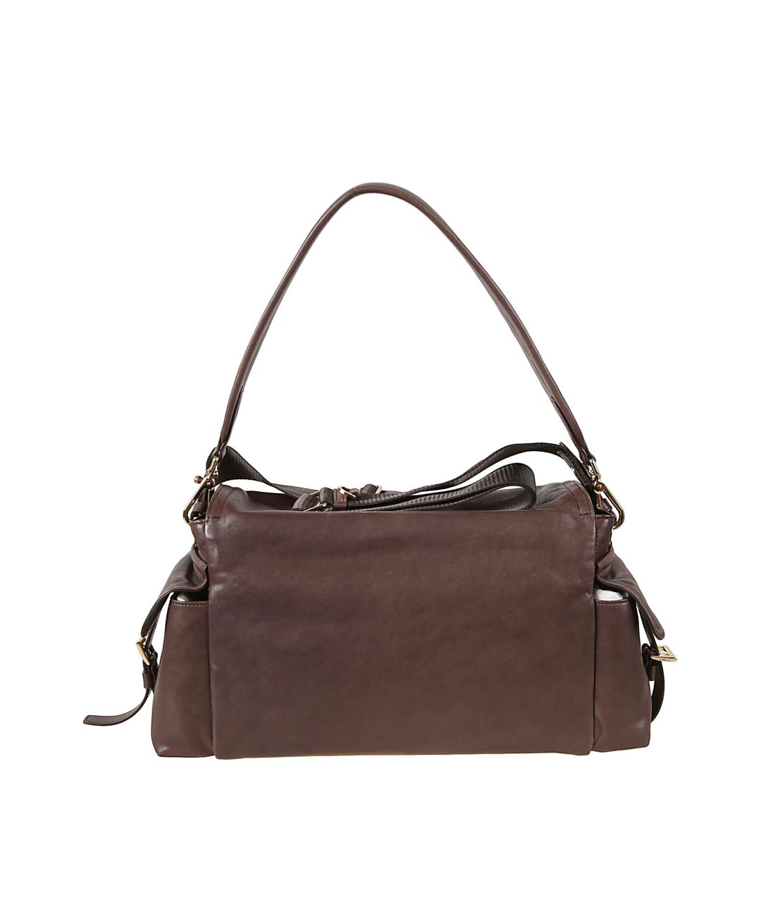 PRADA Коричневая кожаная сумка через плечо, фото 2