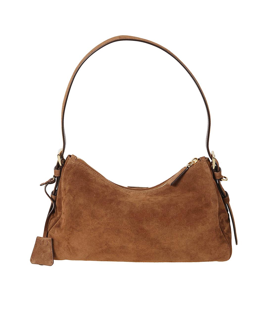 PRADA Коричневая замшевая сумка через плечо, фото 2