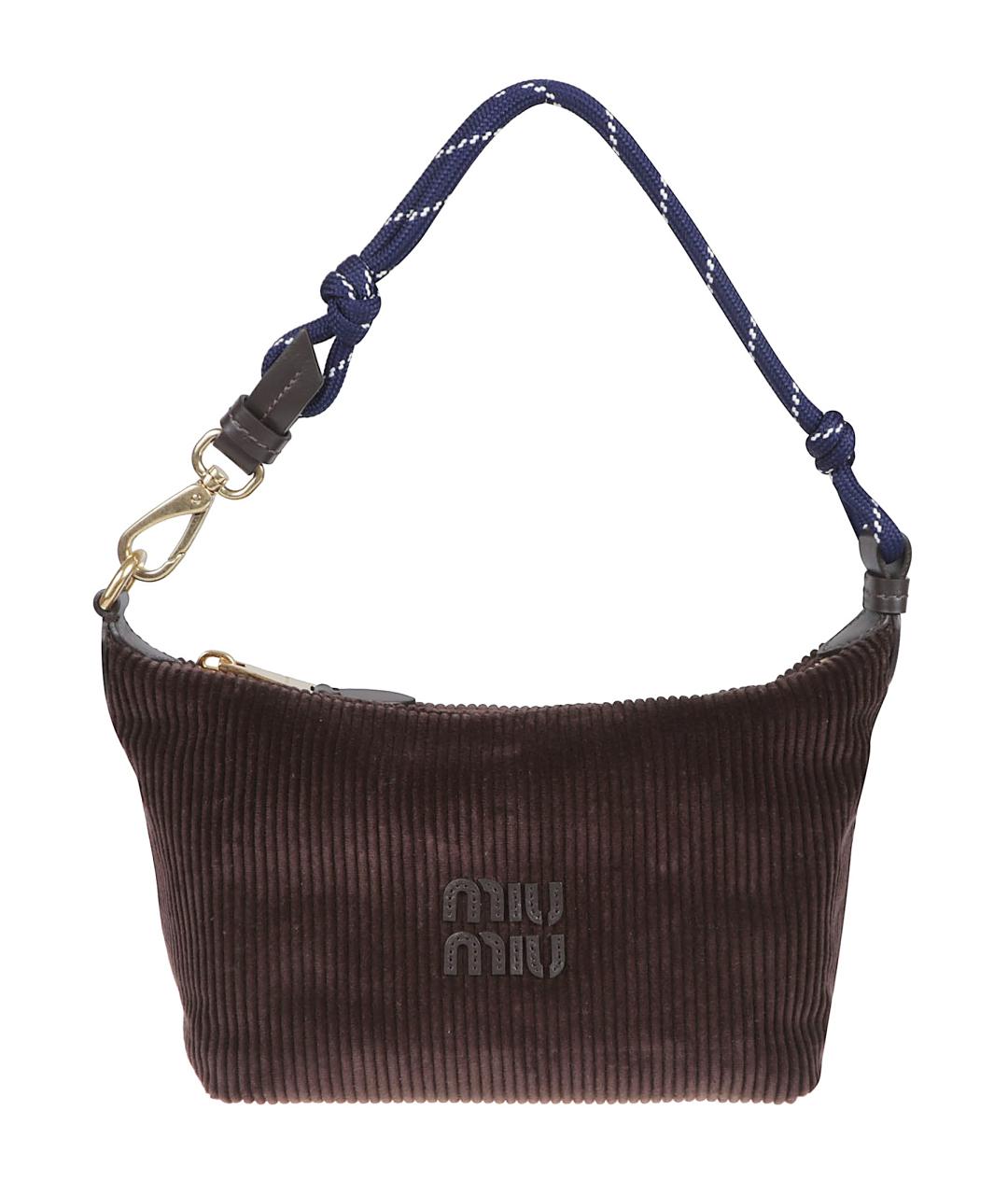 MIU MIU Коричневая тканевая сумка через плечо, фото 1