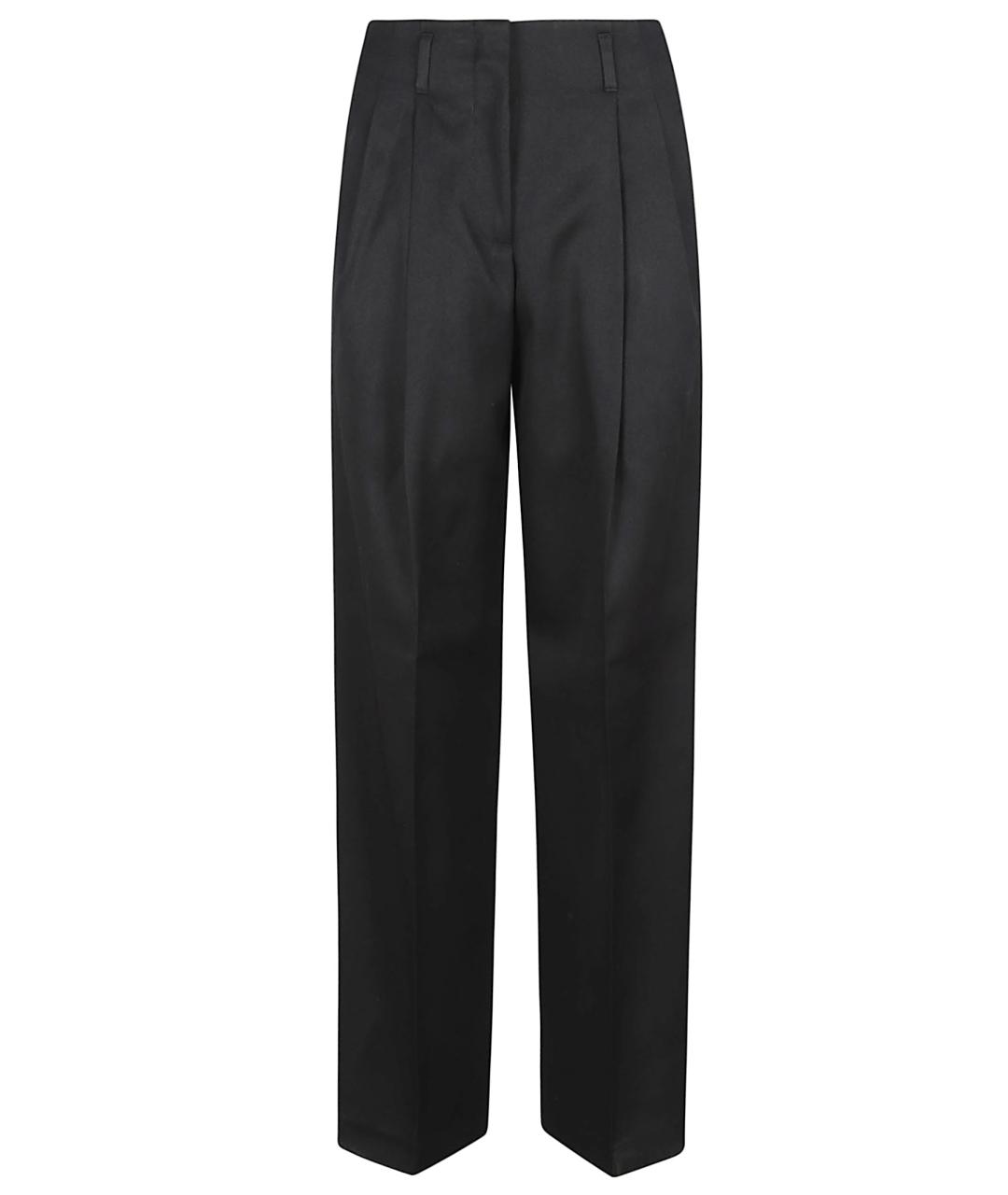 GOLDEN GOOSE DELUXE BRAND Черные шерстяные прямые брюки, фото 1