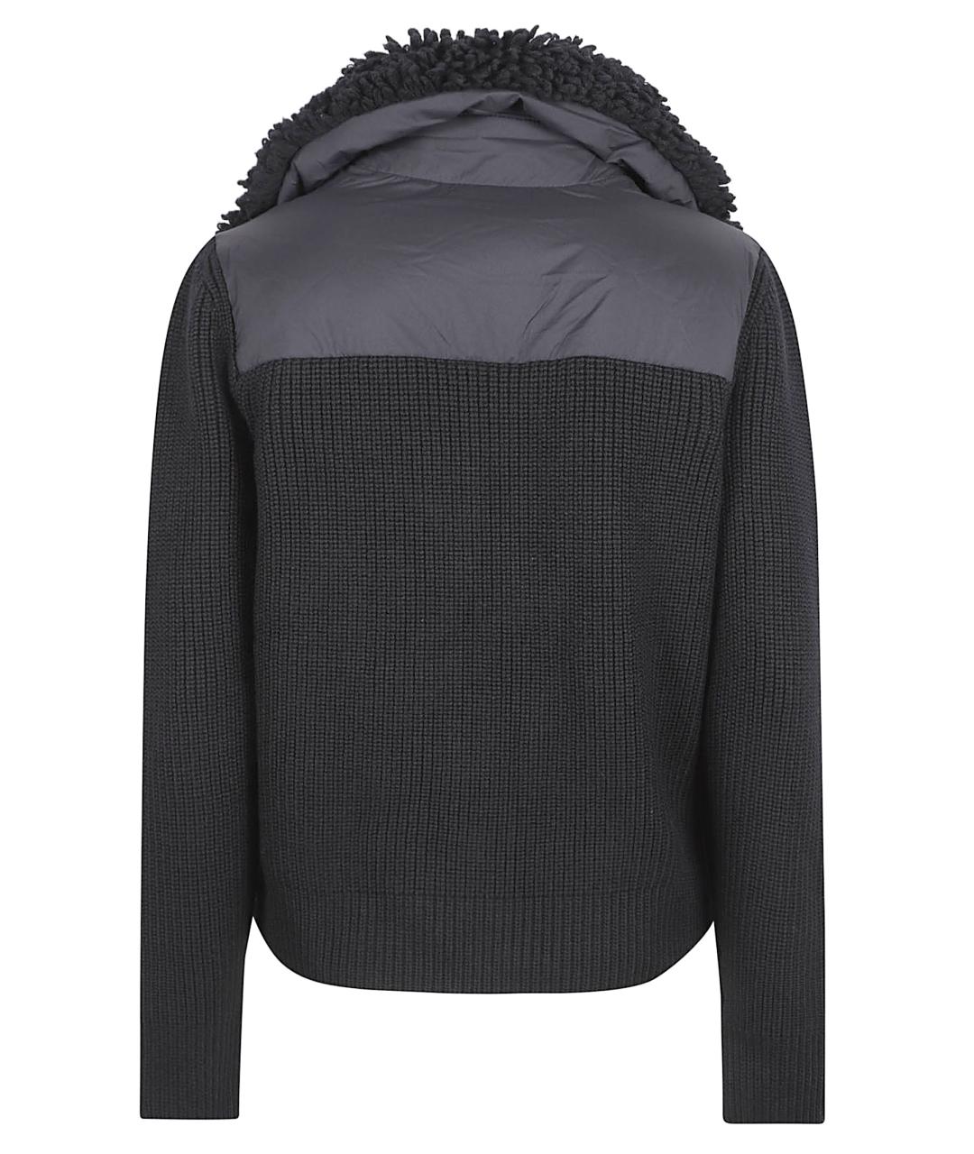 MONCLER GRENOBLE Черная шерстяная куртка, фото 3