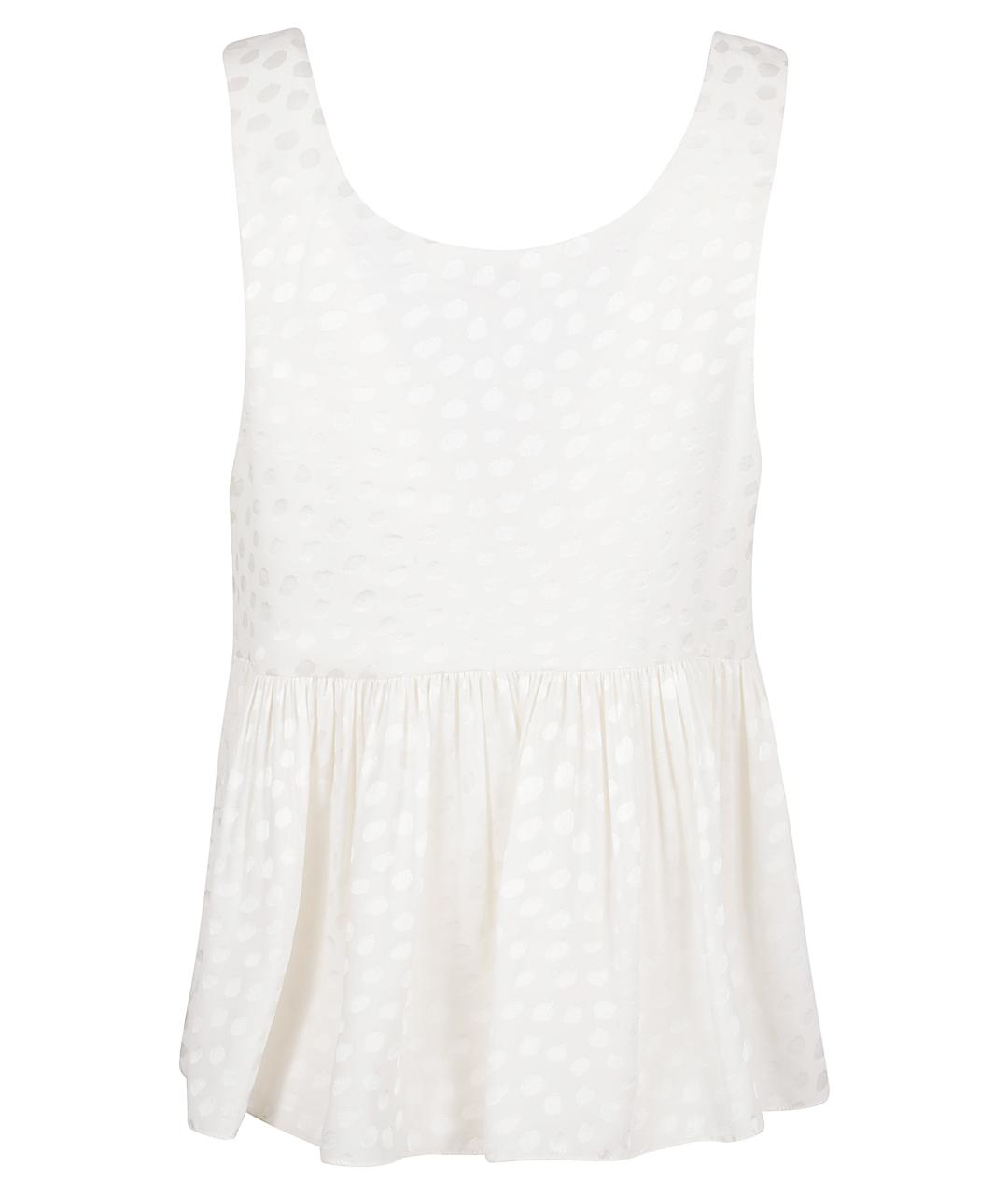 CHLOE Белая шелковая майка, фото 3