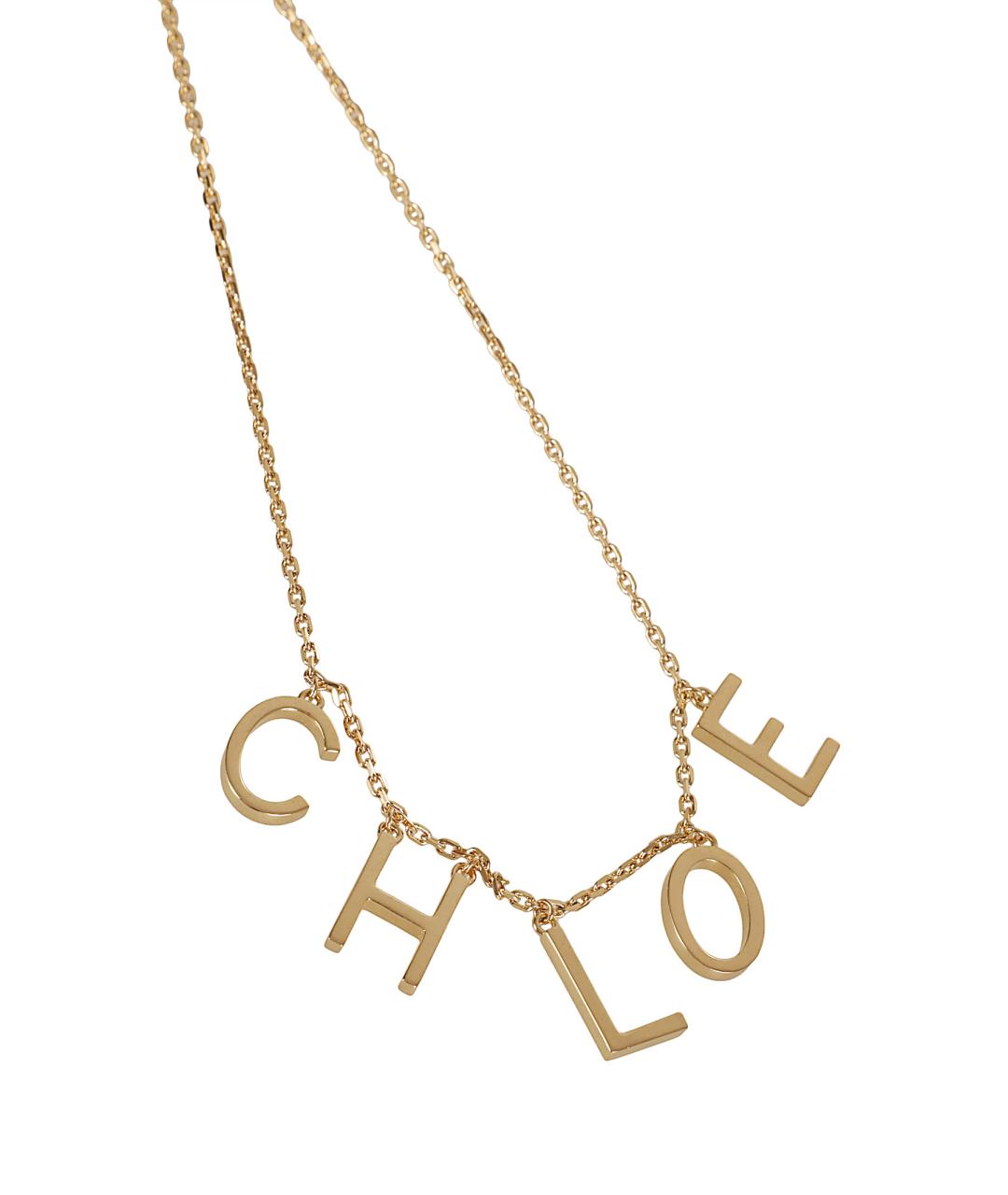 CHLOE Золотая металлическая подвеска, фото 1