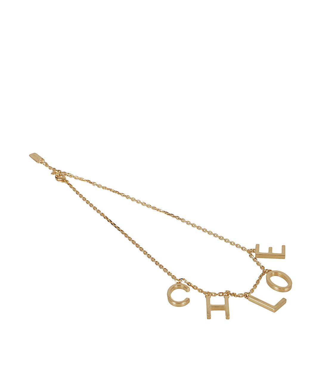CHLOE Золотая металлическая подвеска, фото 2