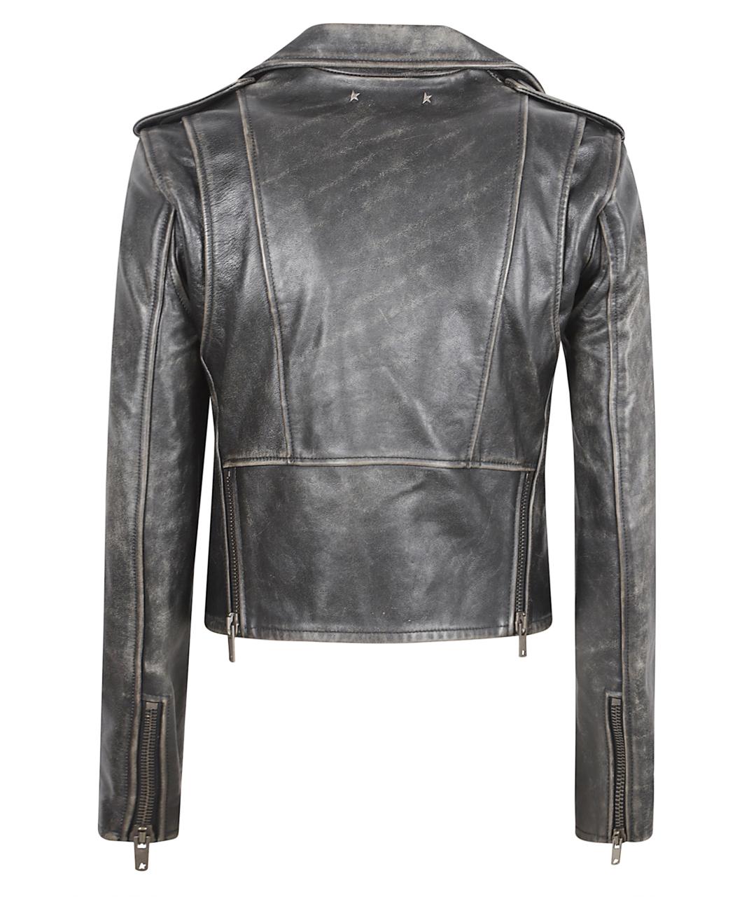 GOLDEN GOOSE DELUXE BRAND Черная кожаная куртка, фото 3