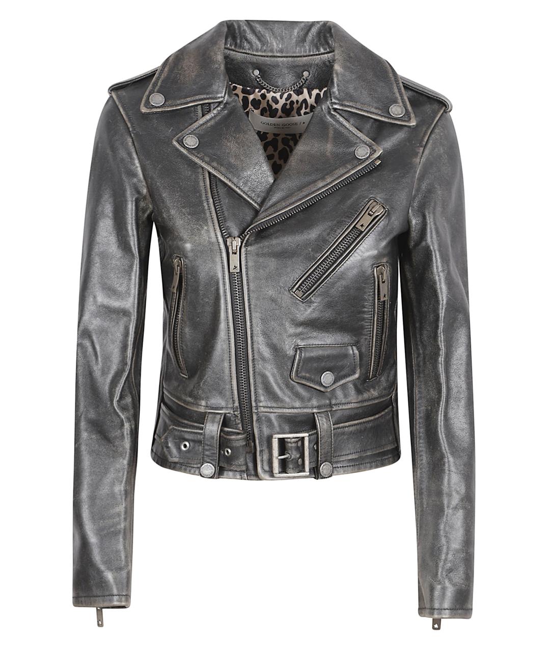 GOLDEN GOOSE DELUXE BRAND Черная кожаная куртка, фото 1