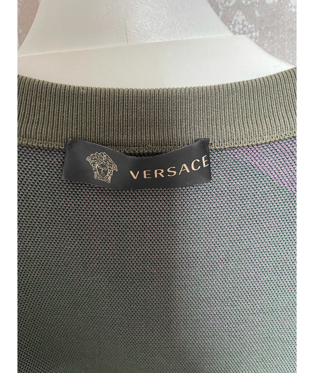 VERSACE Фиолетовый хлопко-эластановый джемпер / свитер, фото 5