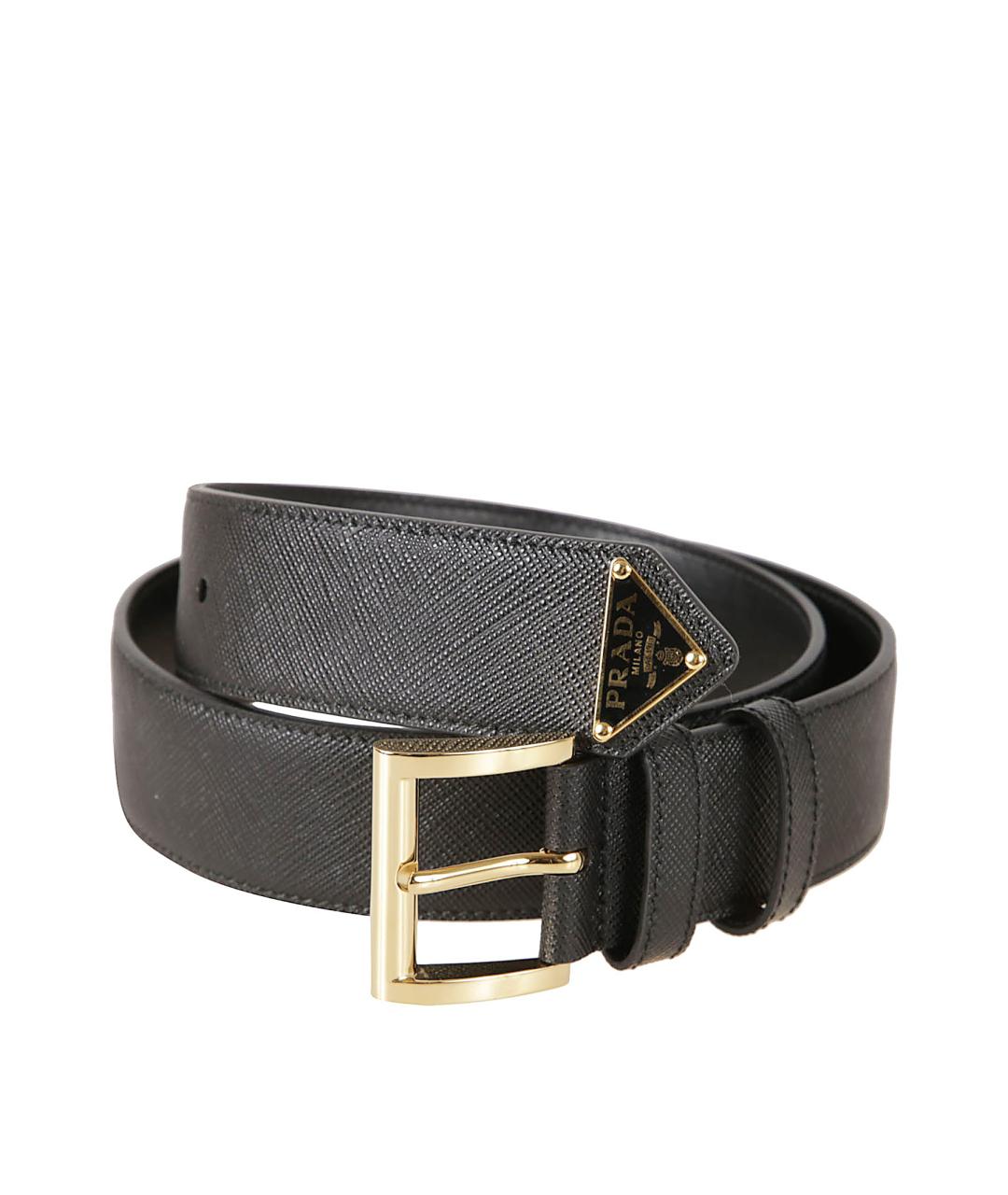 PRADA Черный кожаный ремень, фото 2
