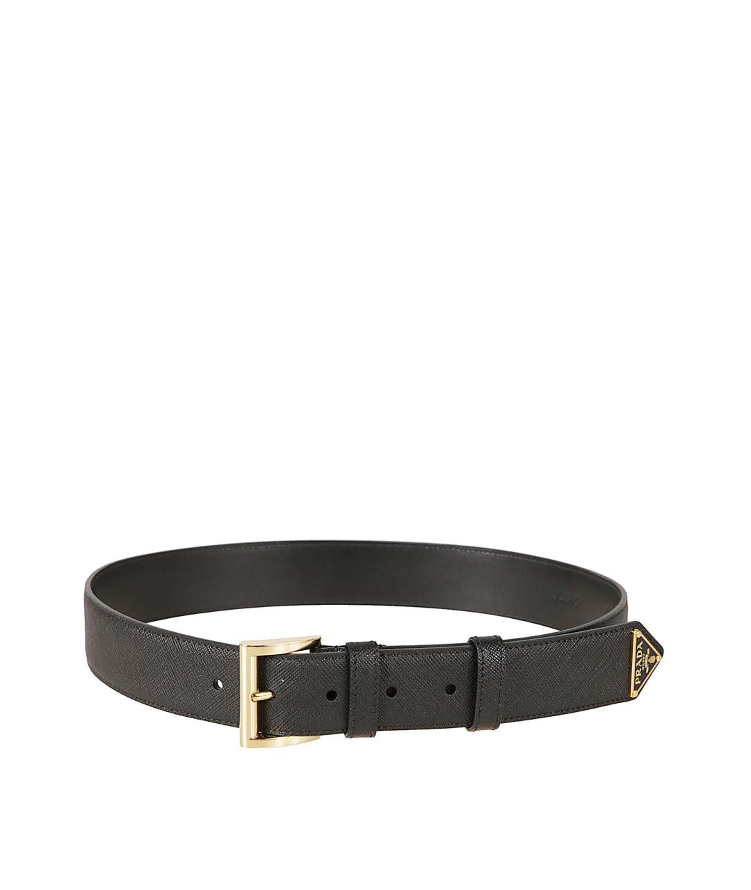 PRADA Черный кожаный ремень, фото 1