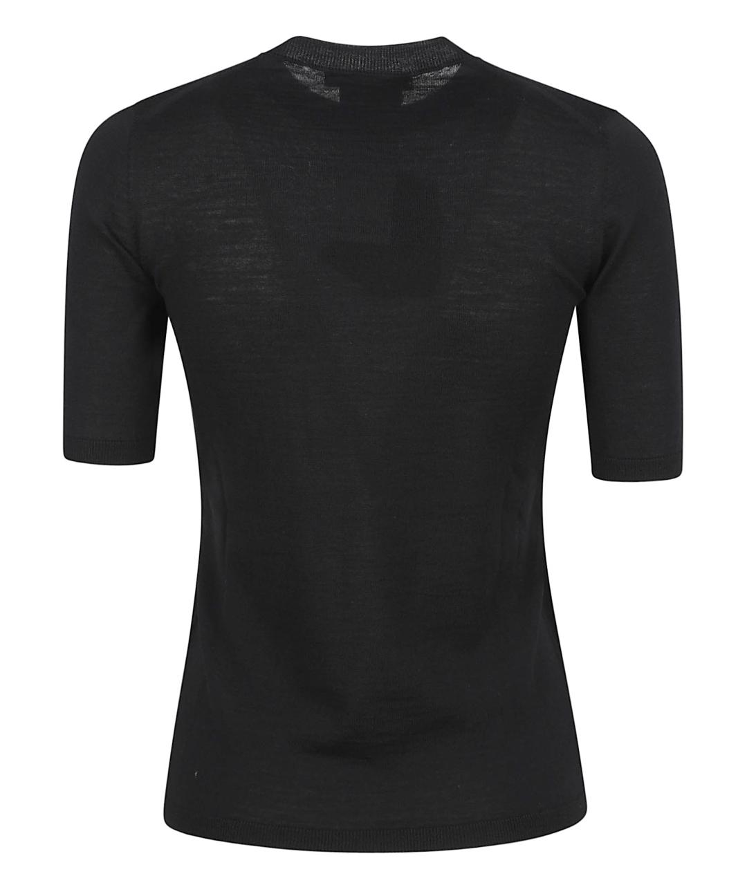 MAX MARA Черная шерстяная футболка, фото 3