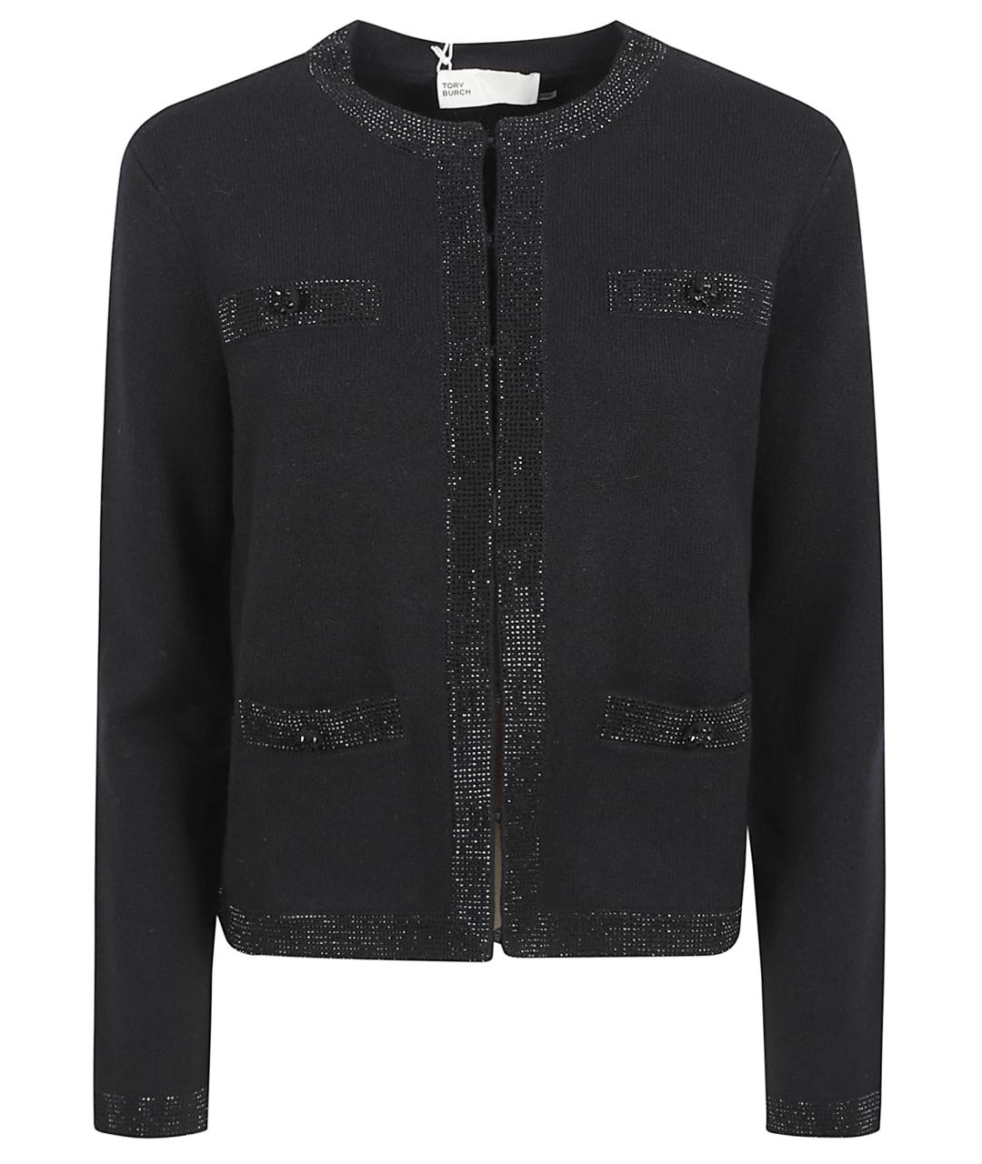 TORY BURCH Черный шерстяной кардиган, фото 1