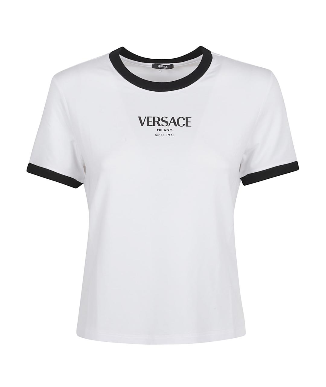 VERSACE Белая вискозная футболка, фото 1