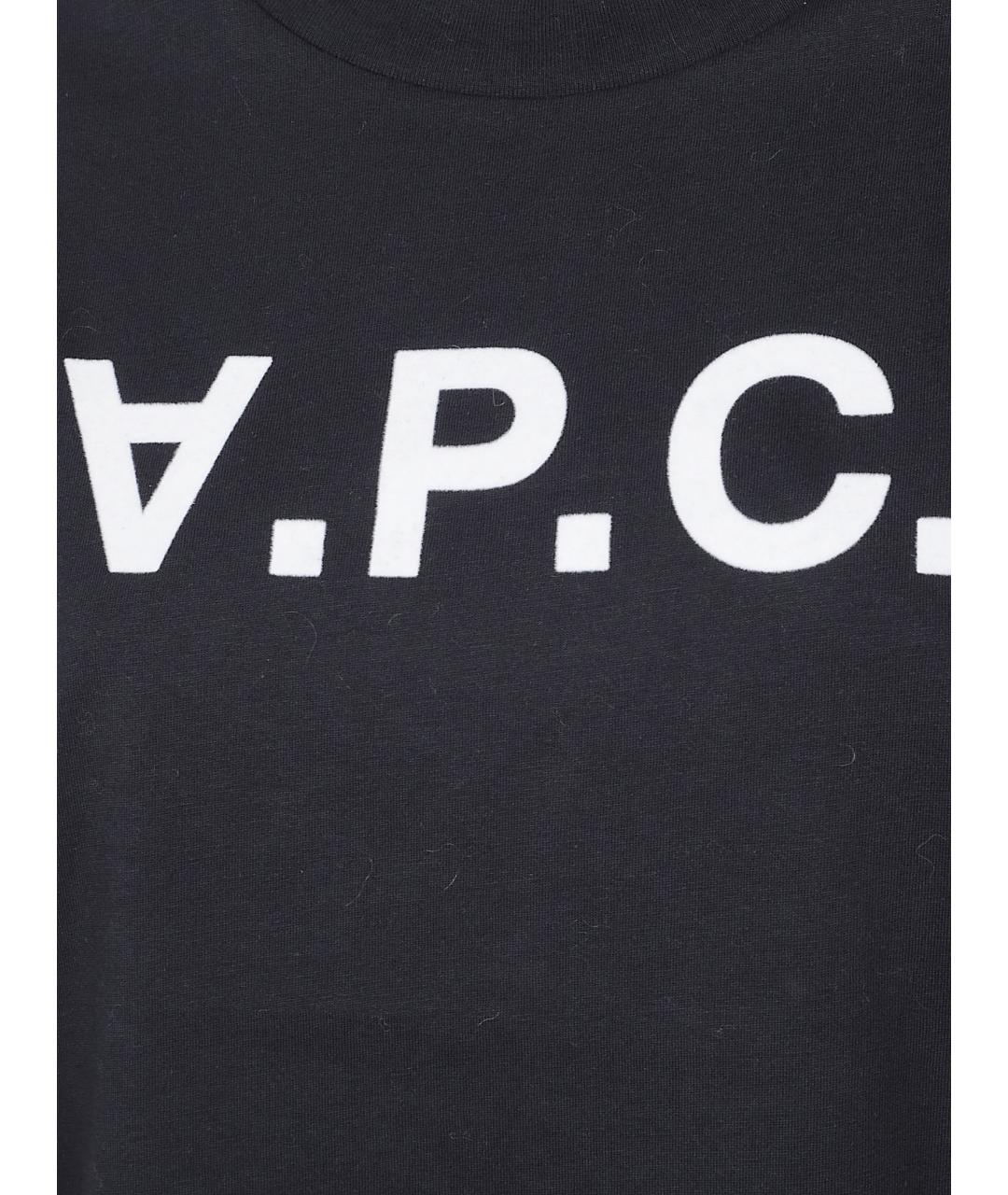 A.P.C. Черная хлопковая футболка, фото 2